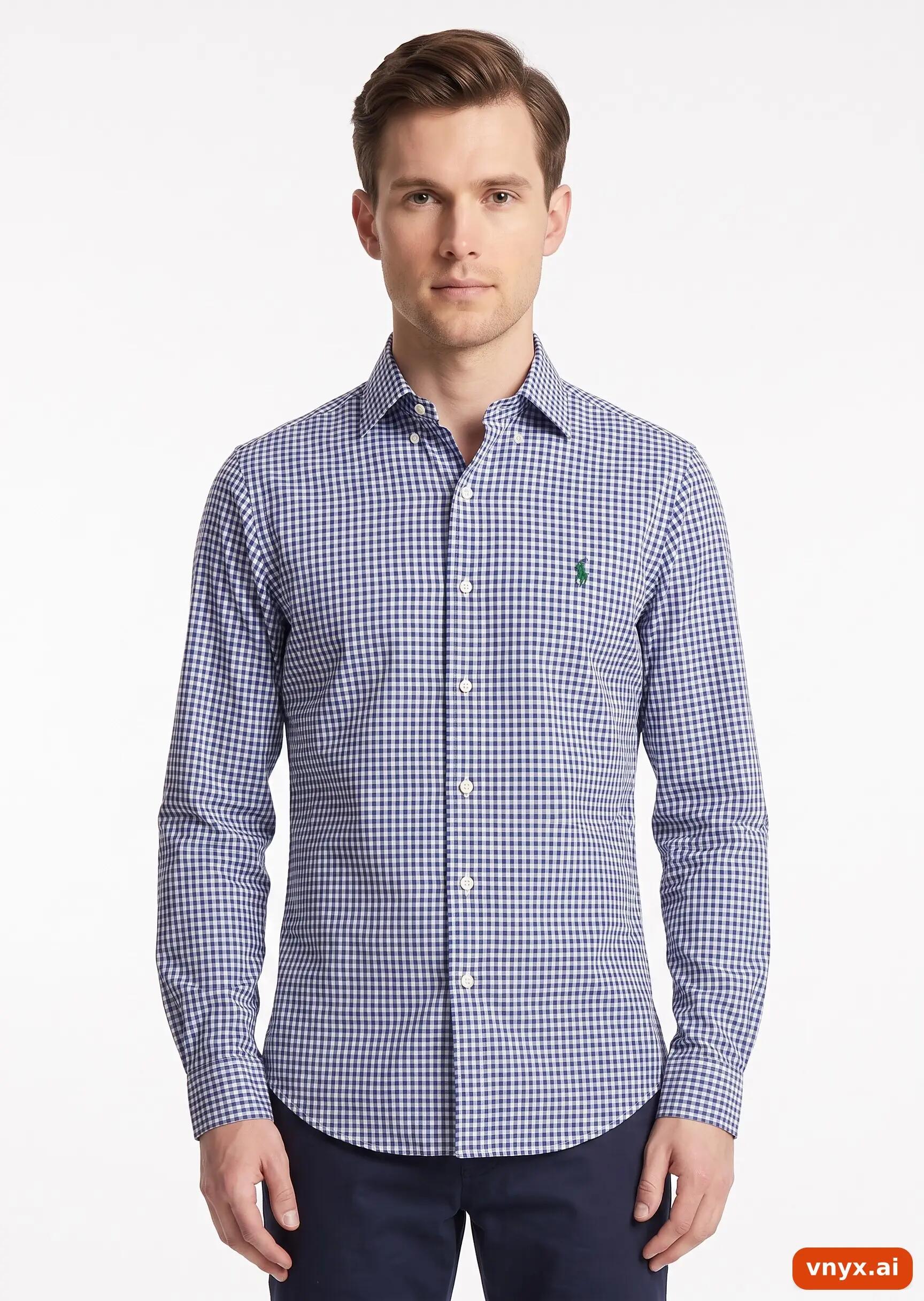 Second Life - Vintage Ralph Lauren Blue/White Casual Shirt Men XS 5/5
