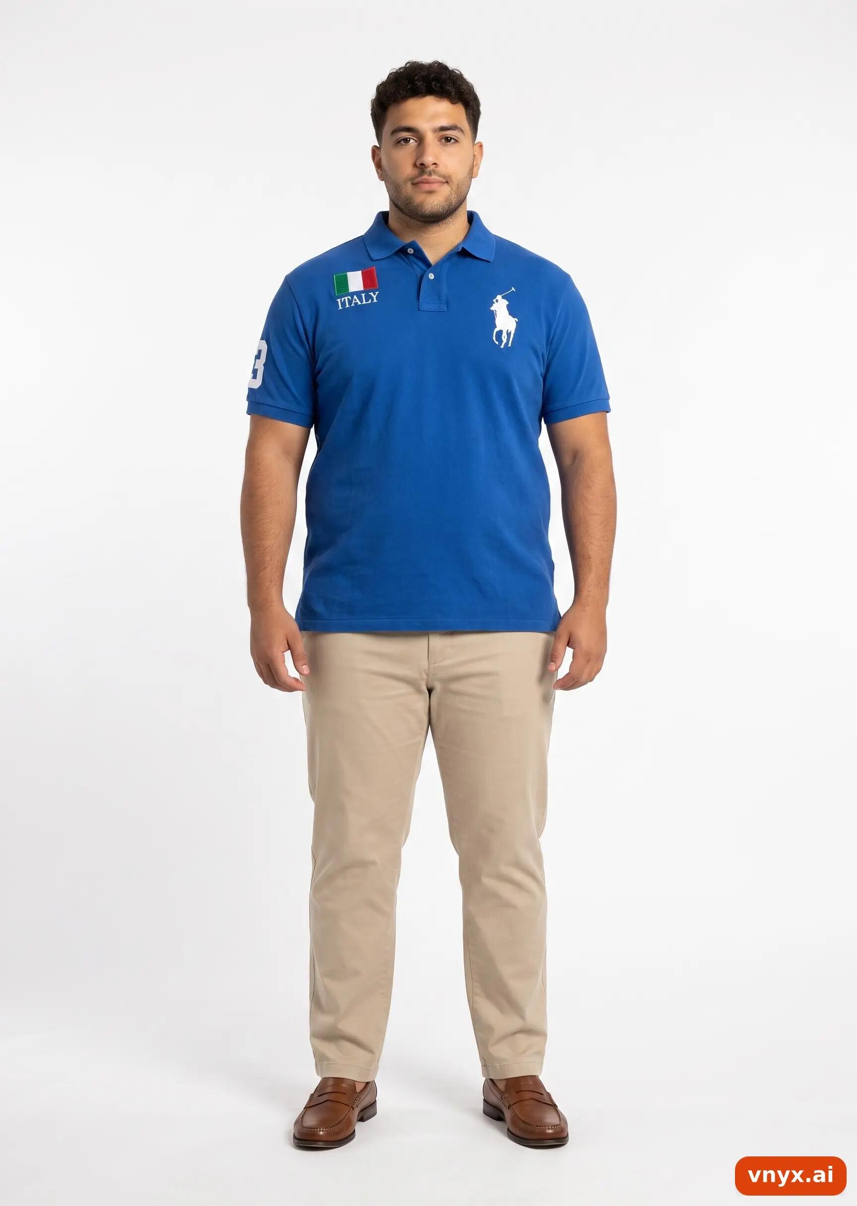 Second Life - Vintage POLO RALPH LAUREN Blue Polo Shirt Men L 3/5