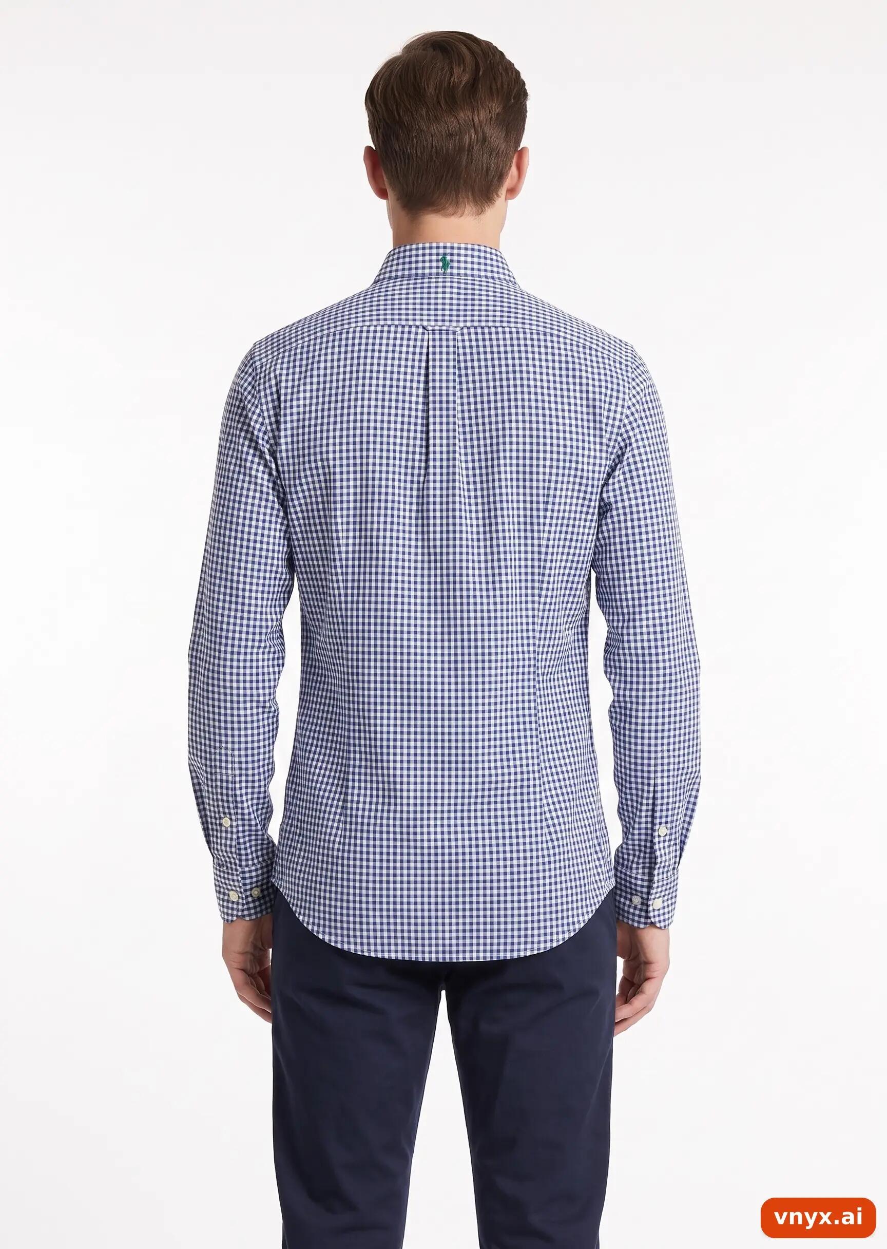 Second Life - Vintage Ralph Lauren Blue/White Casual Shirt Men XS 2/5