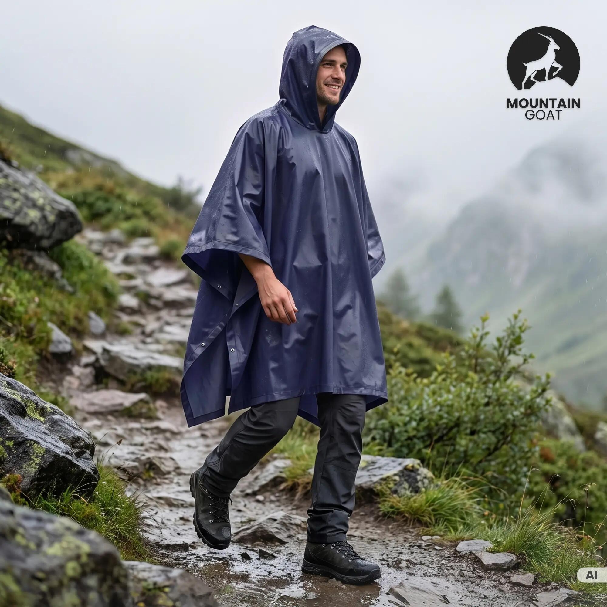 Peleryna przeciwdeszczowa turystyczna dla dorosłych Mountain Goat 4/14