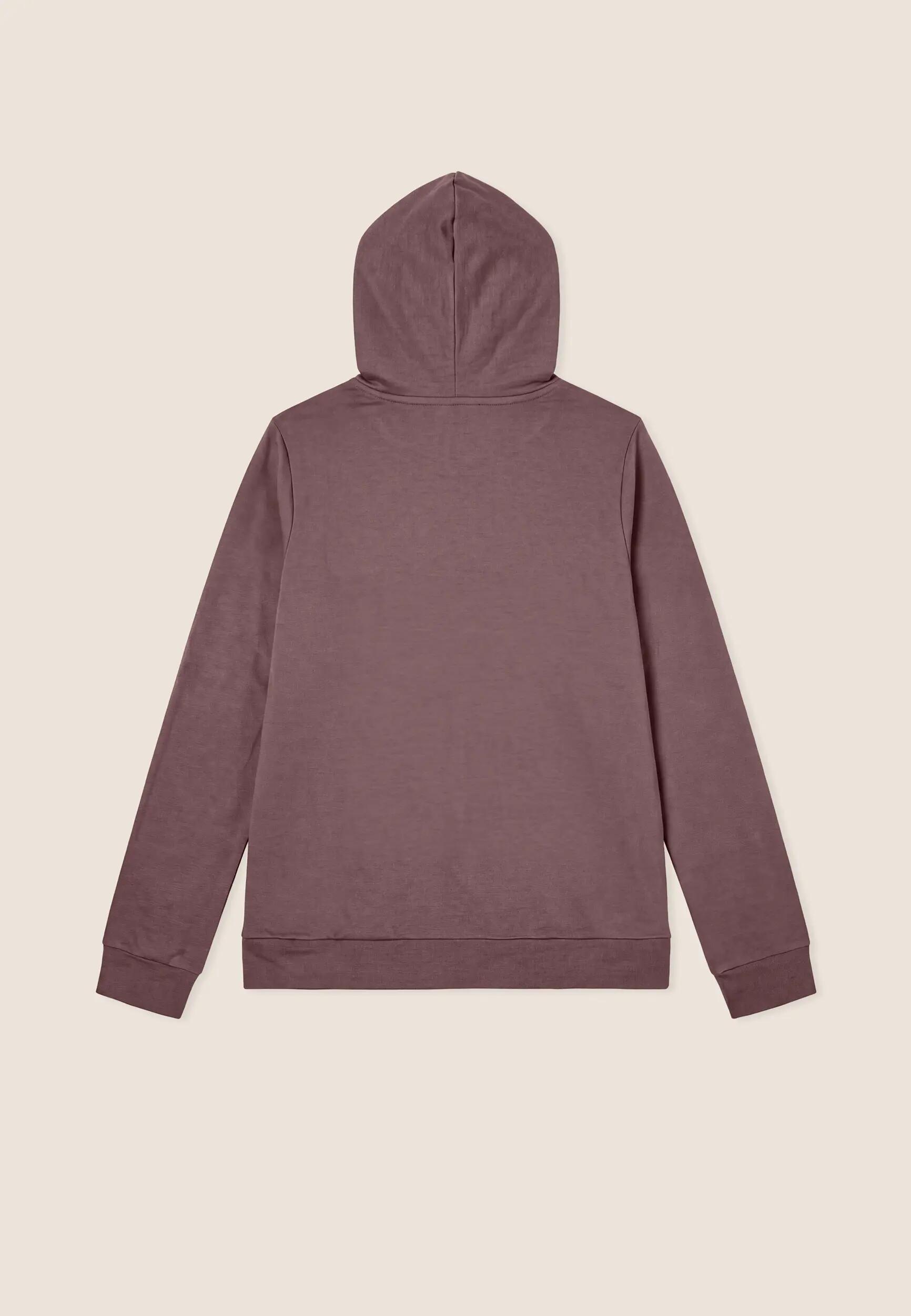 Felpa Regular Donna con Cappuccio e Zip, Spacchi sul Fondo 2/3
