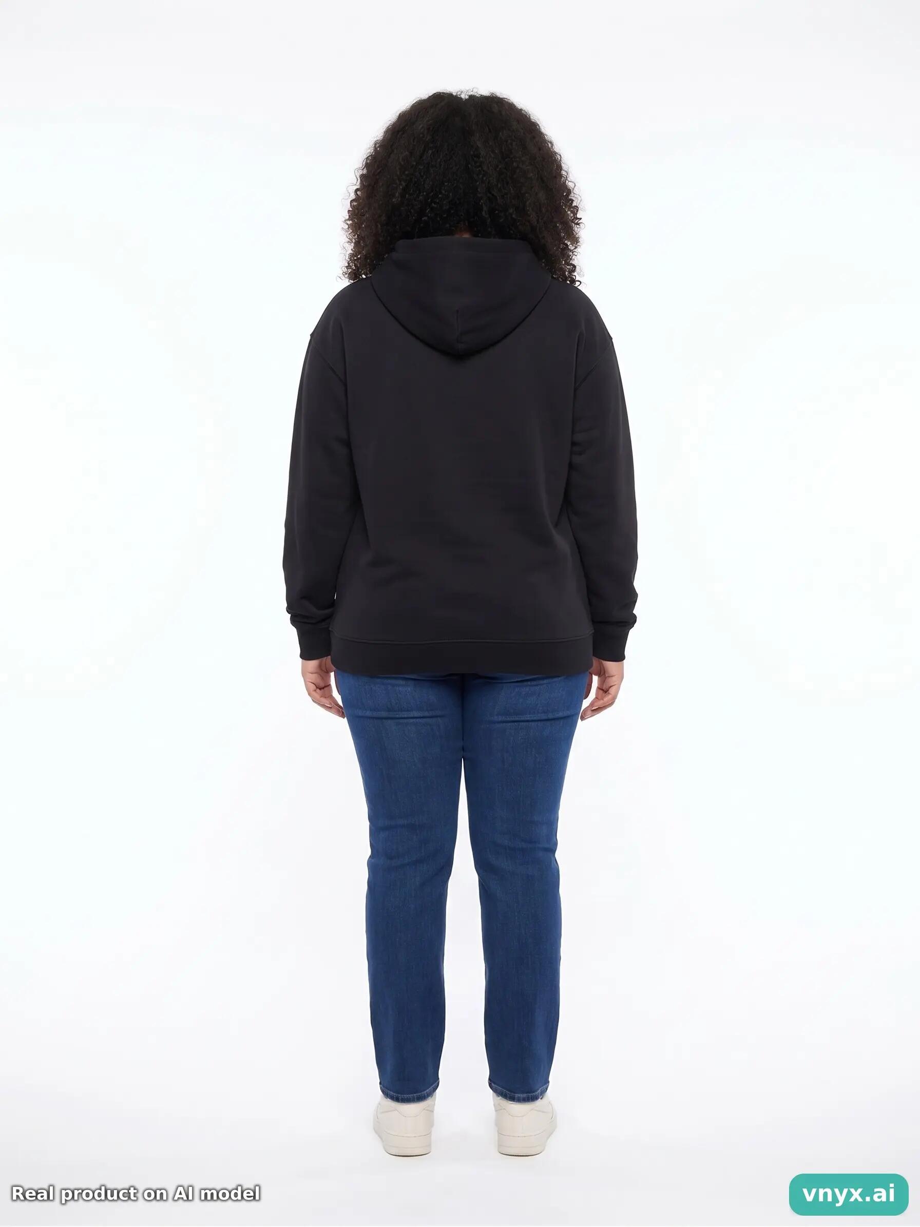 Second Life - Vintage Mitchell & Ness Sleek Black Hoodie Women L 4/5