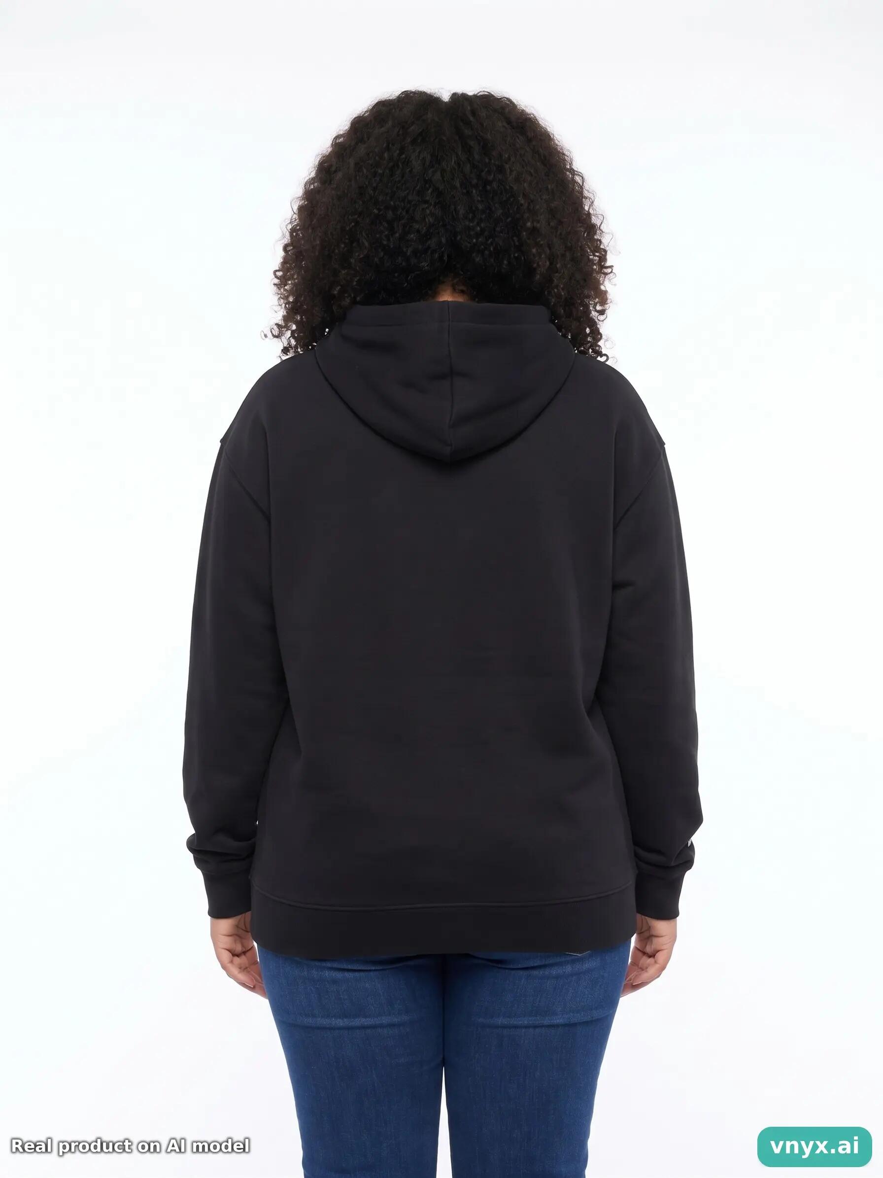 Second Life - Vintage Mitchell & Ness Sleek Black Hoodie Women L 2/5