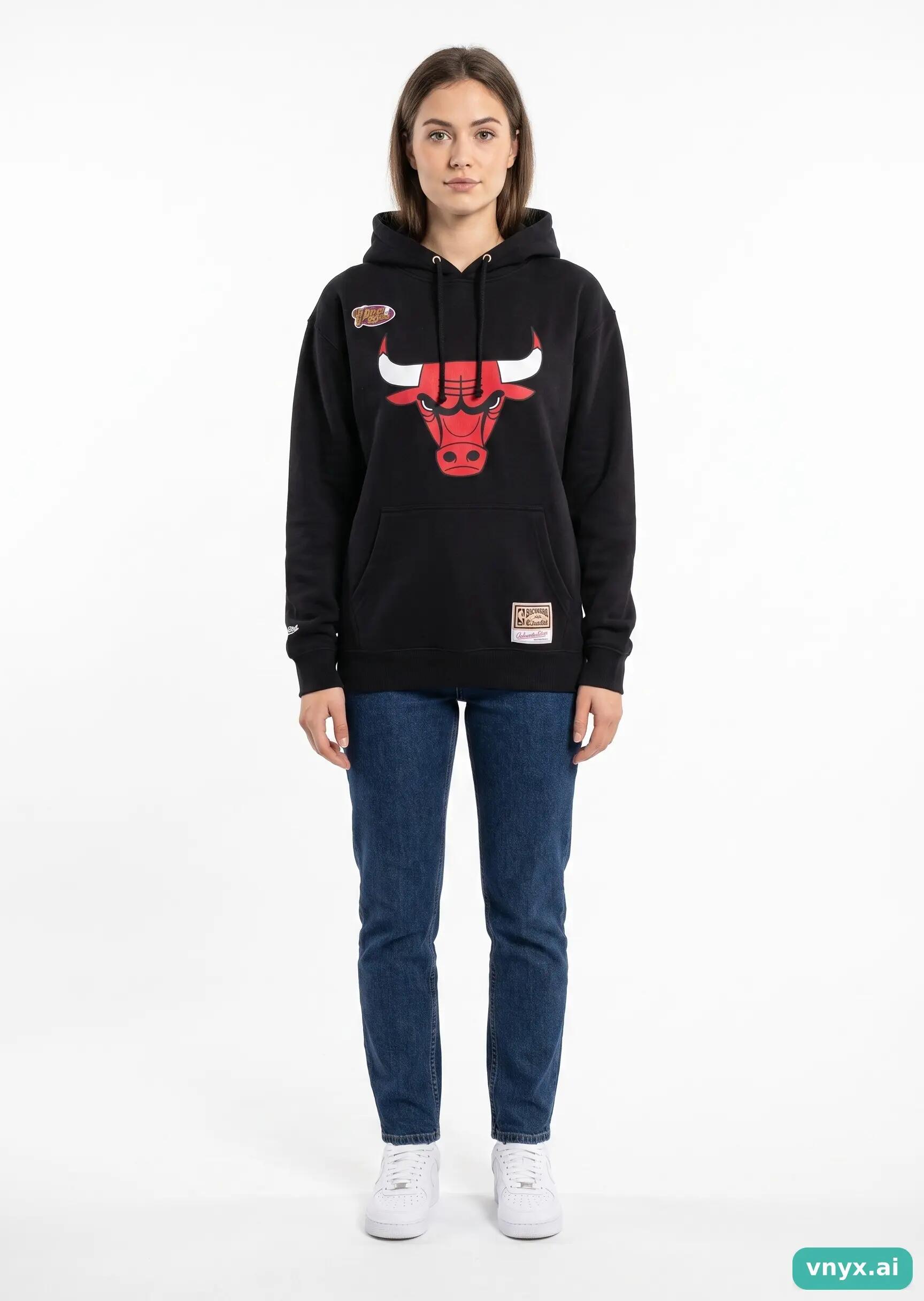 Second Life - Vintage Mitchell & Ness Black Hoodie Women L 3/5