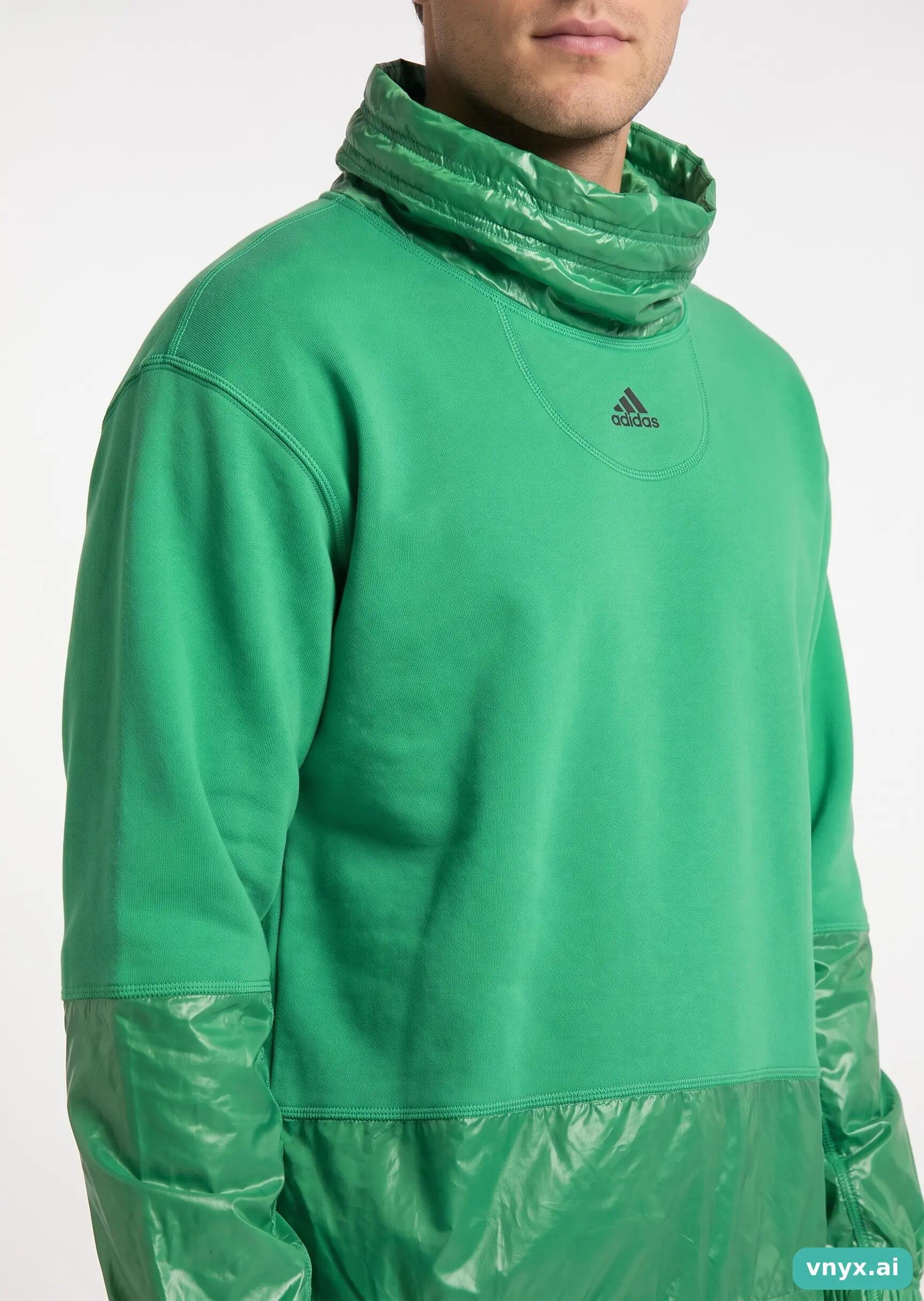 Second Life - Vintage adidas Jade Green Hoodie Men S 5/5