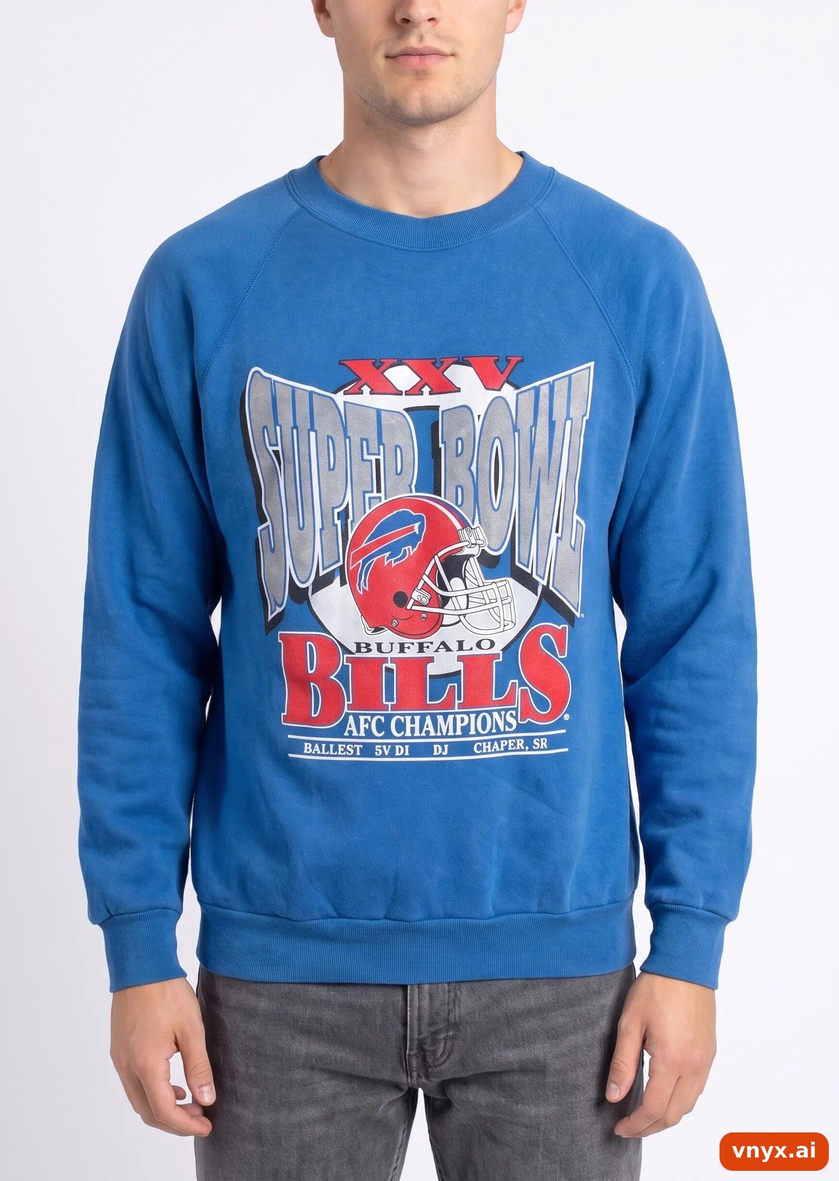 Second Life - Vintage Fruit of the Loom Royal Blue Sweatshirt Men L 5/5