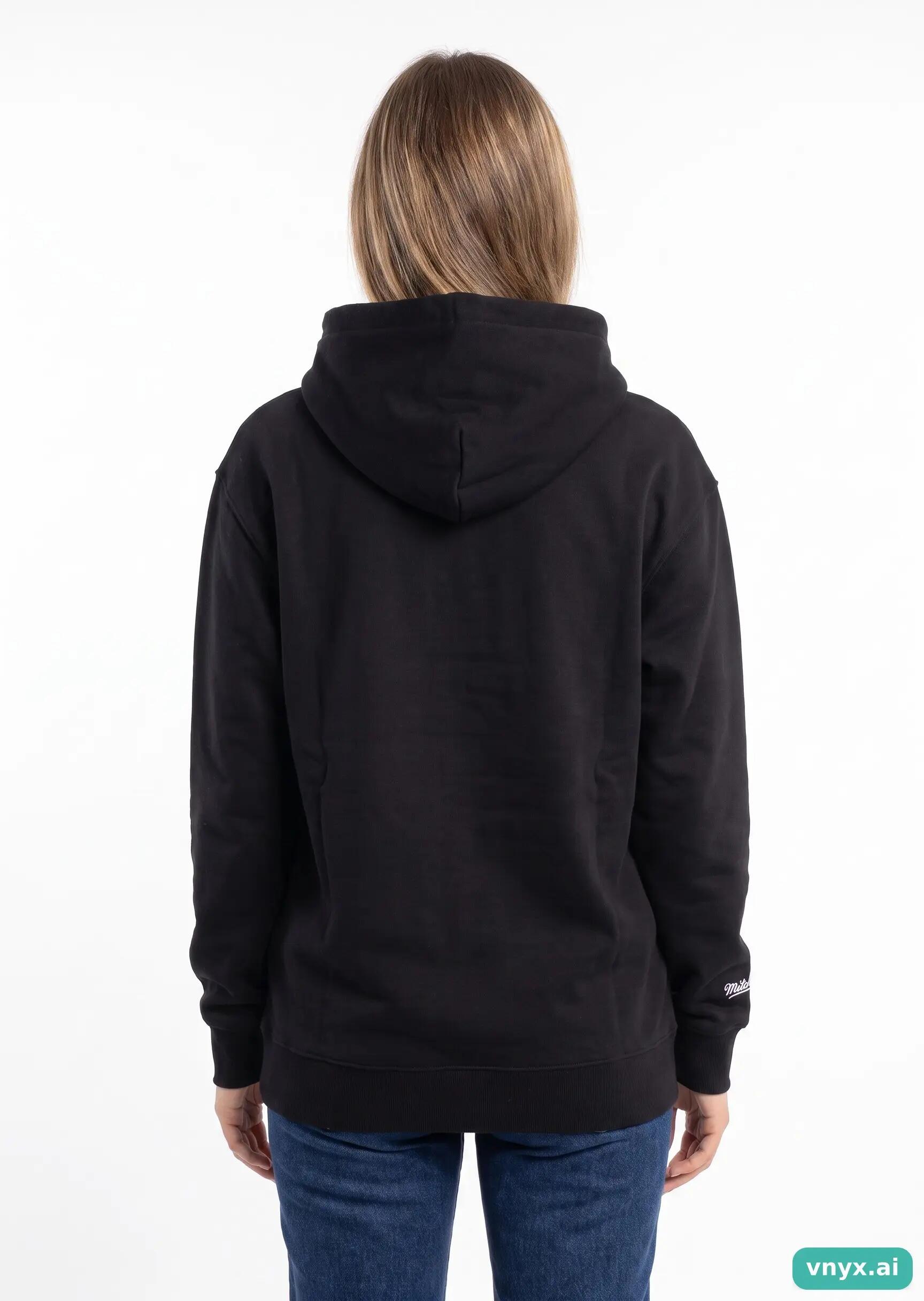 Second Life - Vintage Mitchell & Ness Black Hoodie Women L 2/5