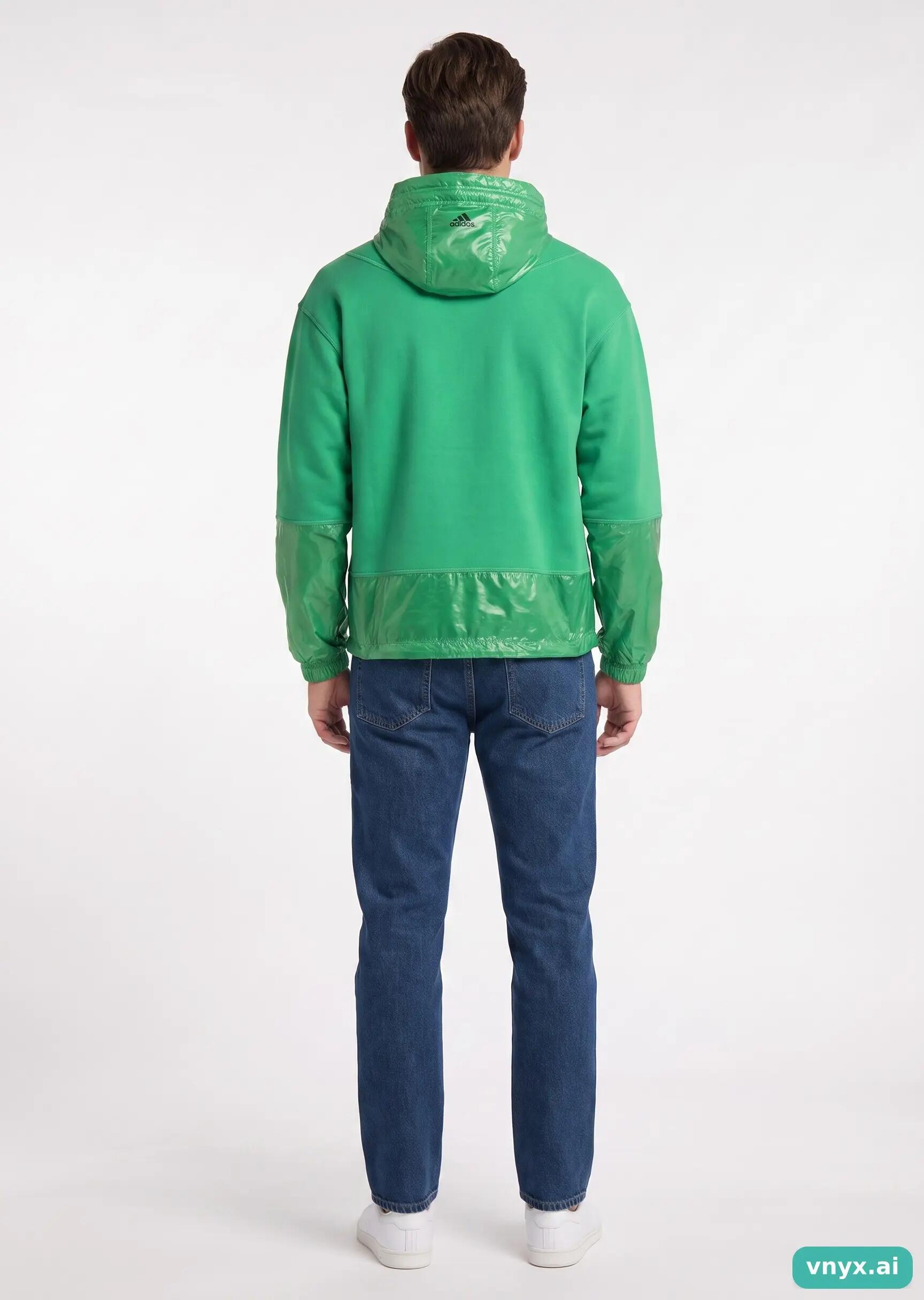 Second Life - Vintage adidas Jade Green Hoodie Men S 4/5
