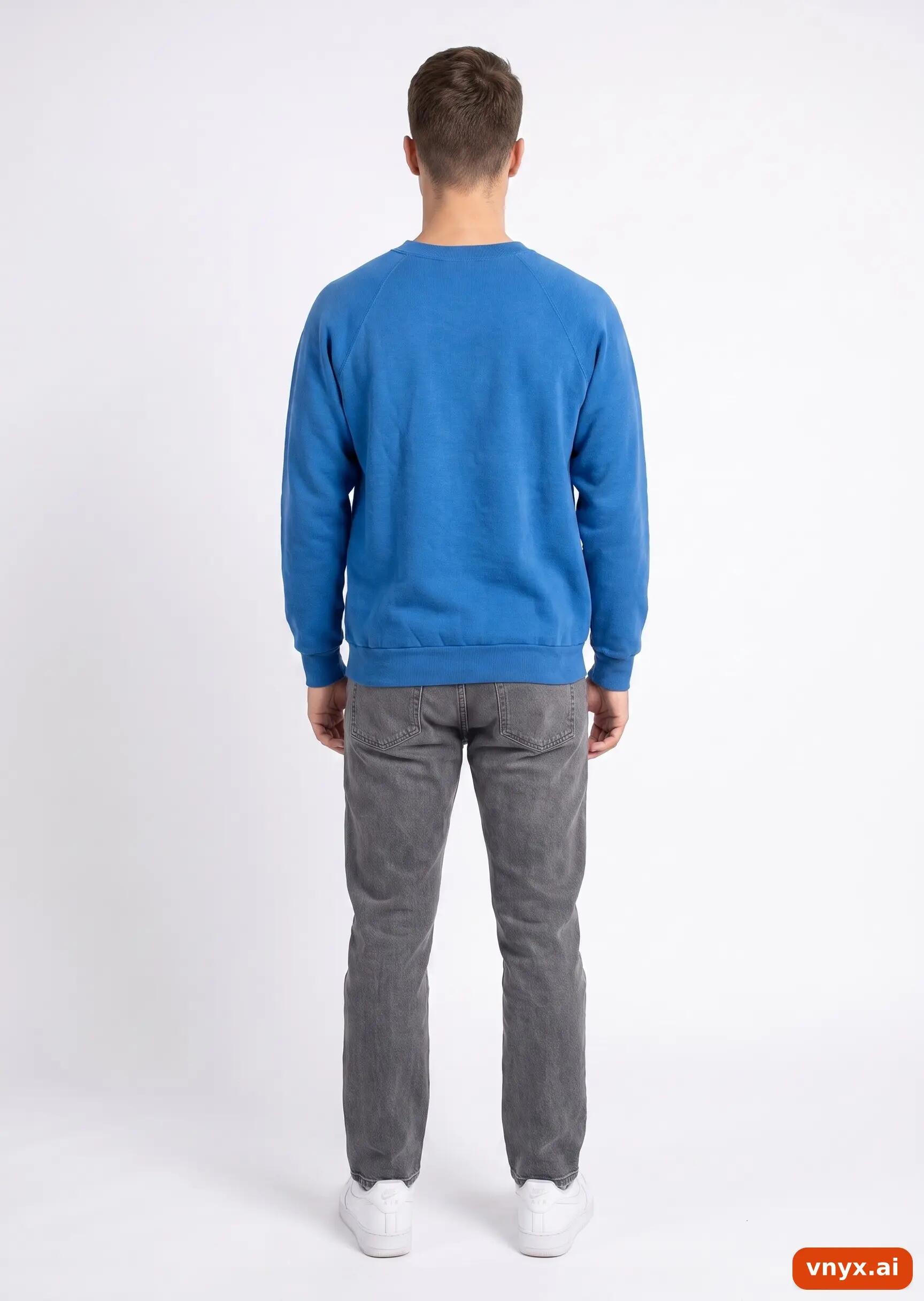 Second Life - Vintage Fruit of the Loom Royal Blue Sweatshirt Men L 4/5