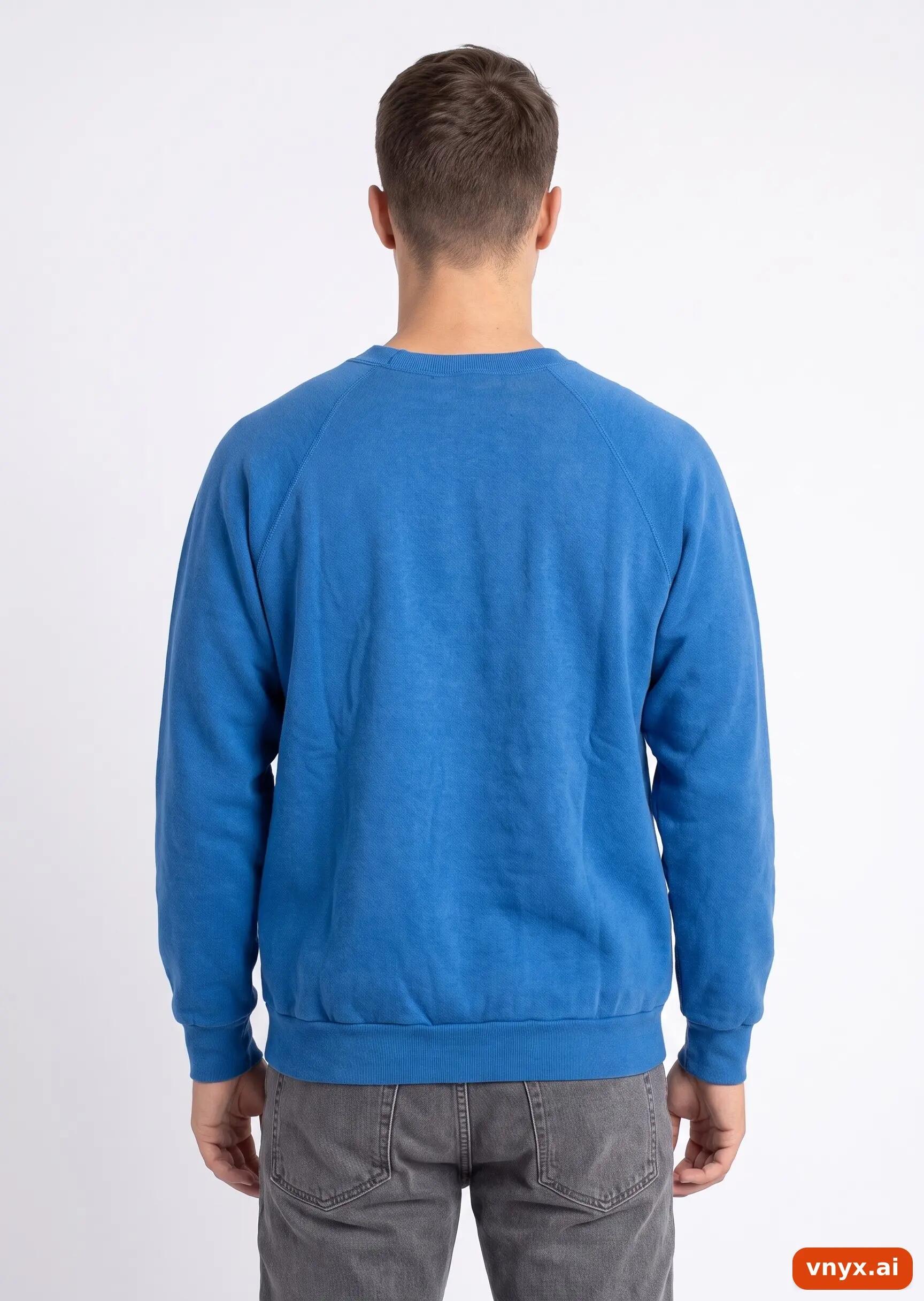 Second Life - Vintage Fruit of the Loom Royal Blue Sweatshirt Men L 2/5