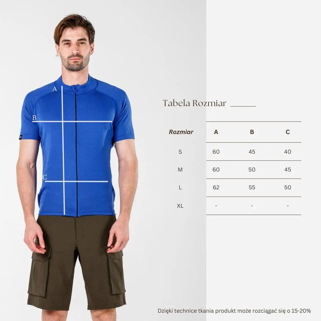 Velo - Koszulki Rowerowe z 100% Wełny Merino S, Niebieski 3/4