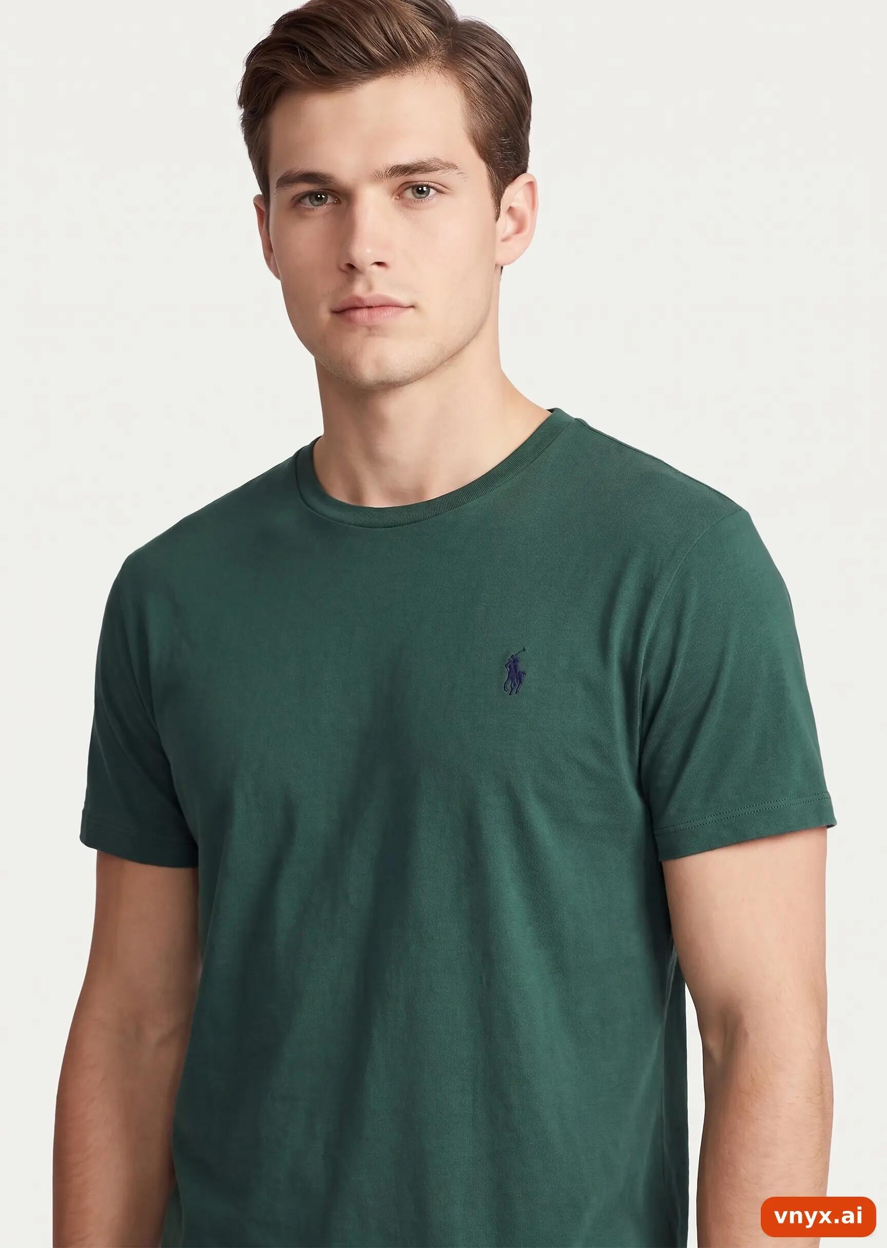Second Life - Vintage POLO RALPH LAUREN Forest Green T-Shirt Men L 5/5