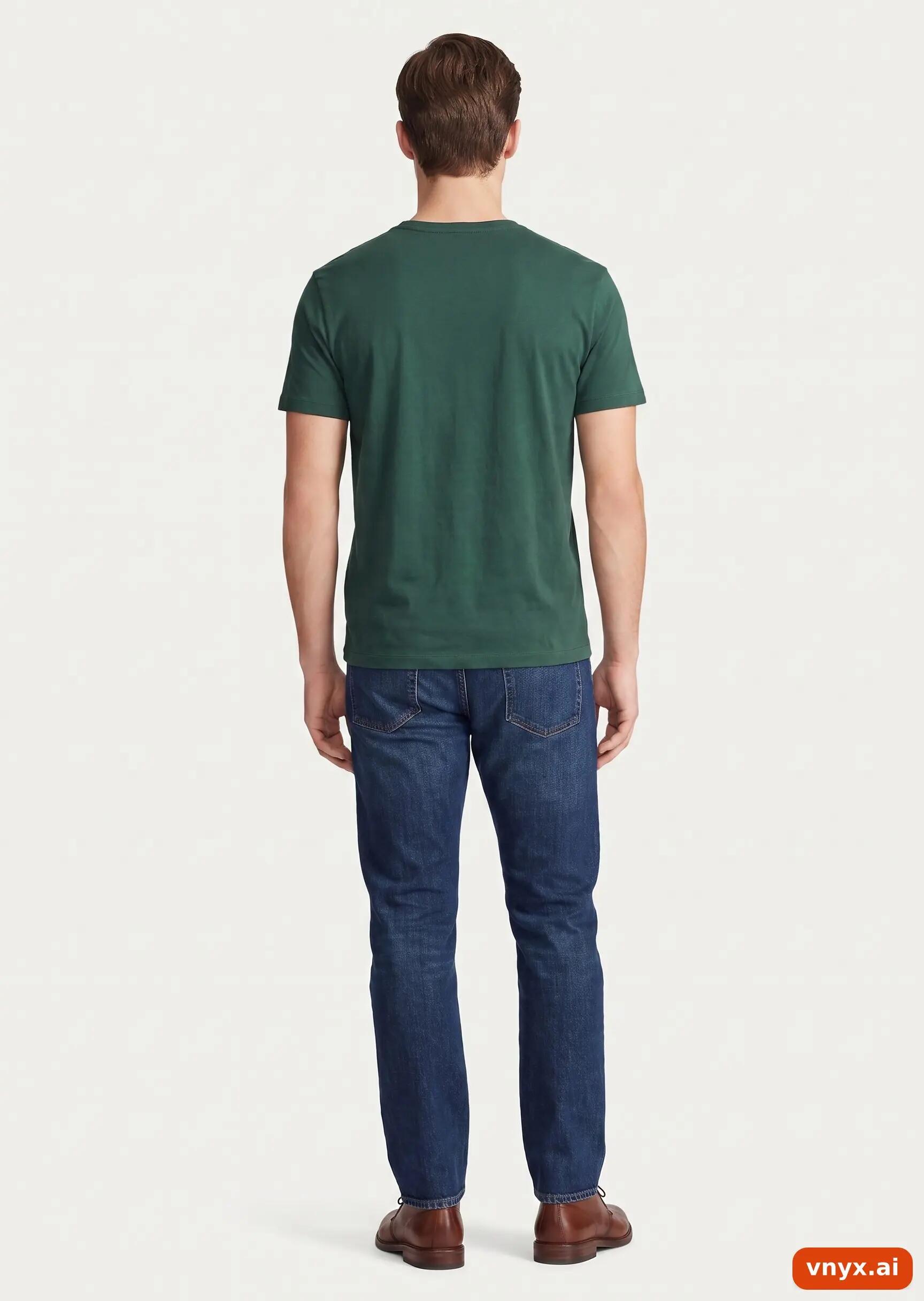 Second Life - Vintage POLO RALPH LAUREN Forest Green T-Shirt Men L 4/5