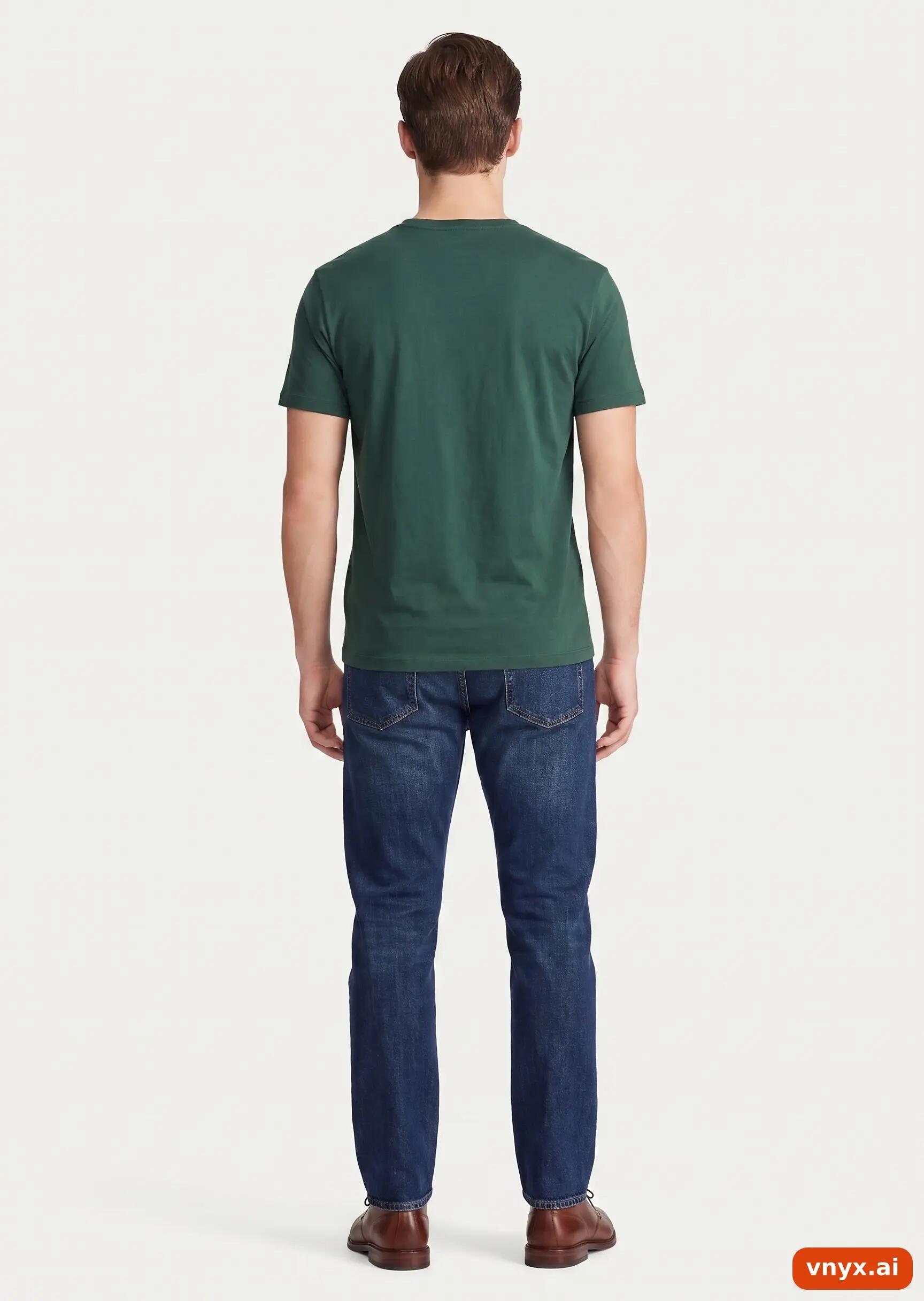 Second Life - Vintage POLO RALPH LAUREN Forest Green T-Shirt Men L 2/5