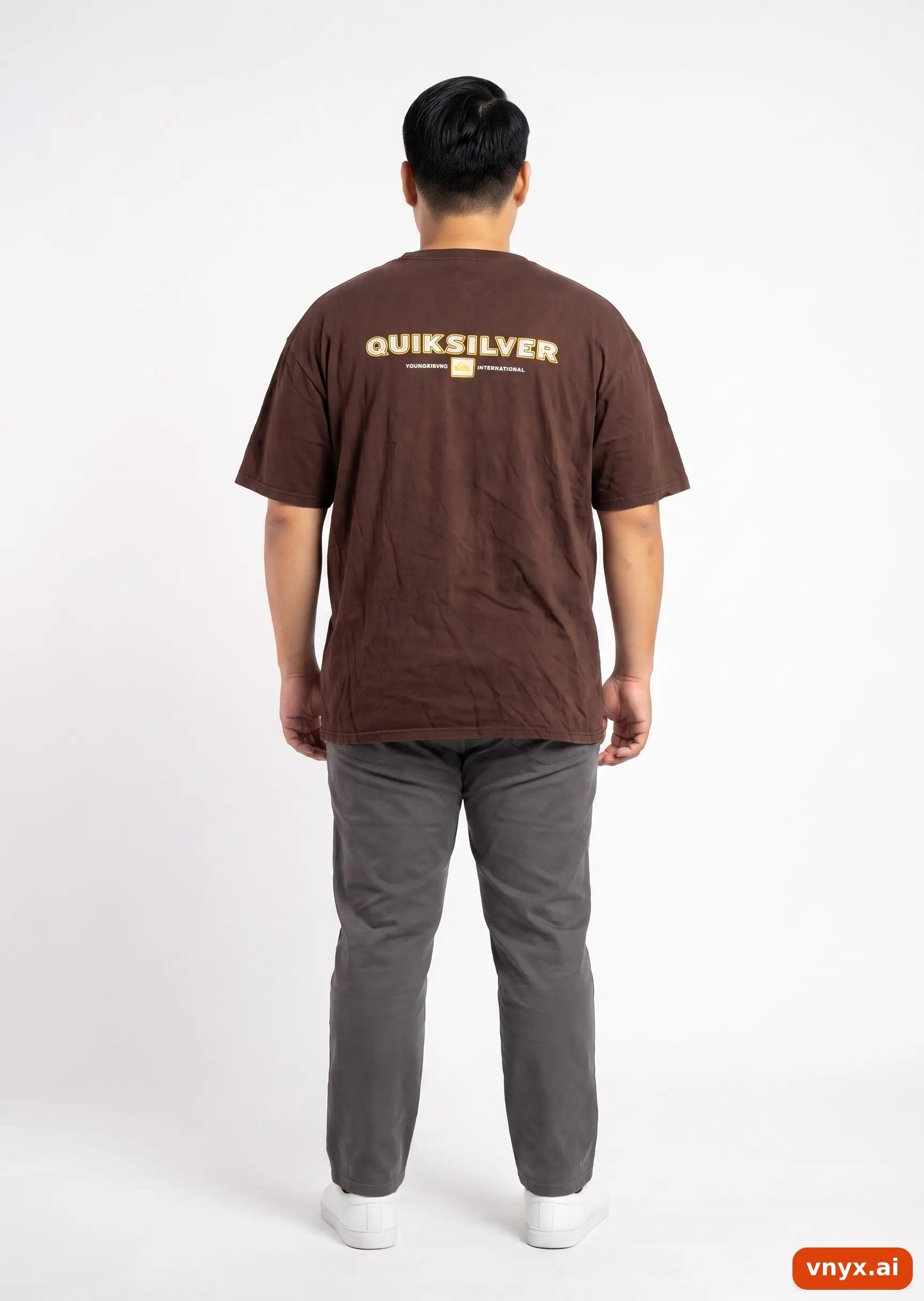 Second Life - Vintage Quiksilver Brown T-Shirt Men XXL 4/5