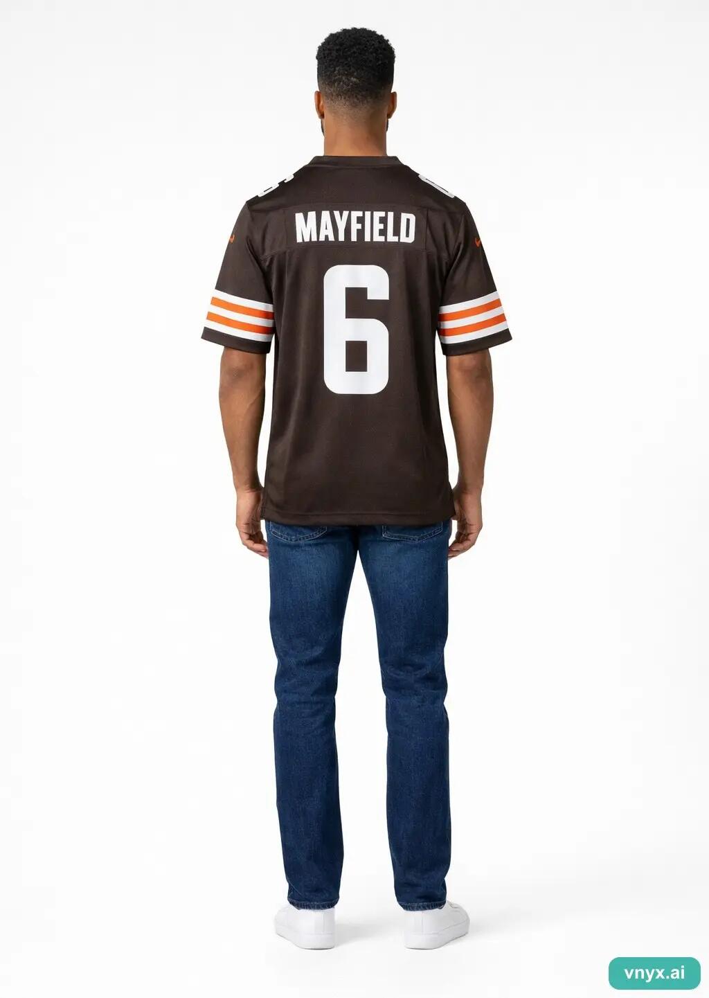 Second Life - Vintage NFL Brown Sports T-shirt Men M 4/5
