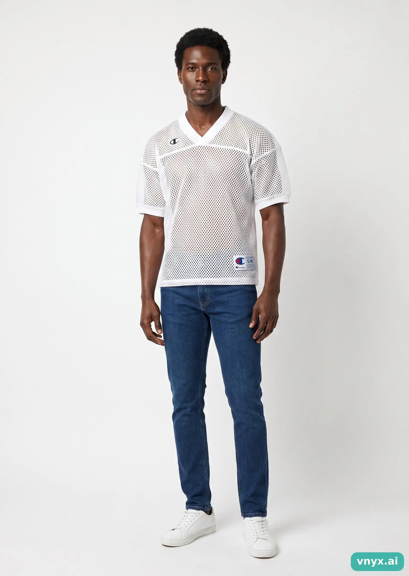 Second Life - Vintage Champion White Sports T-shirt Men S 3/5