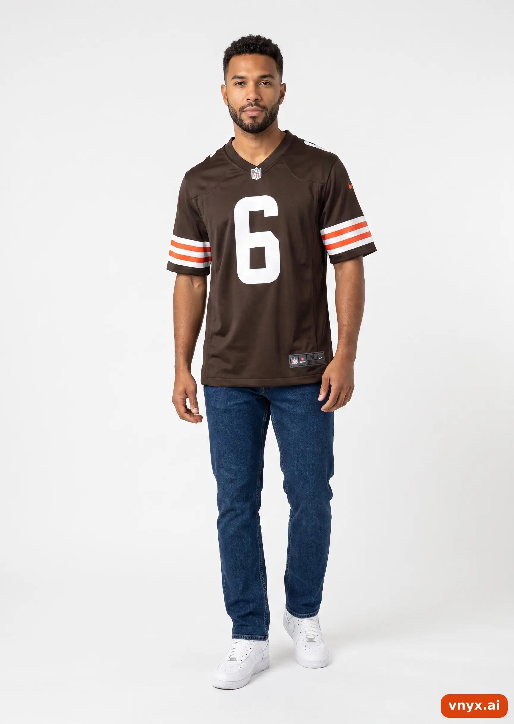 Second Life - Vintage NFL Brown Sports T-shirt Men M 3/5