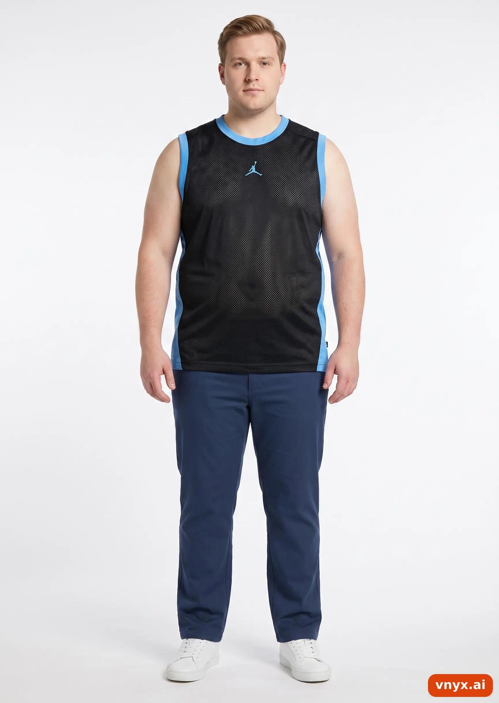 Second Life - Vintage Air Jordan Dark Blue Tank Top Men XXL 3/5
