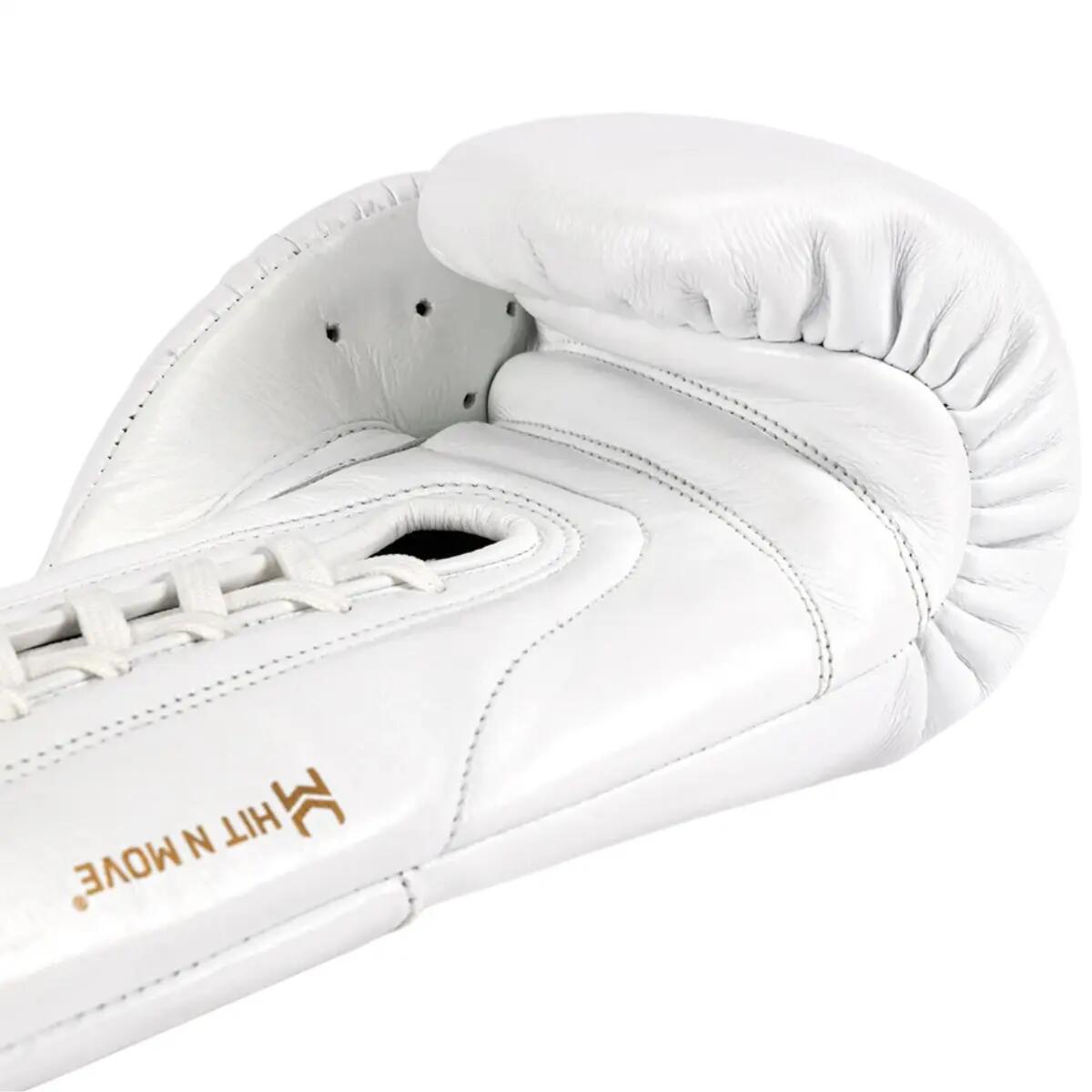 Boxhandschuhe HitnMove Balance Schnürung Weiss 12oz 9/11