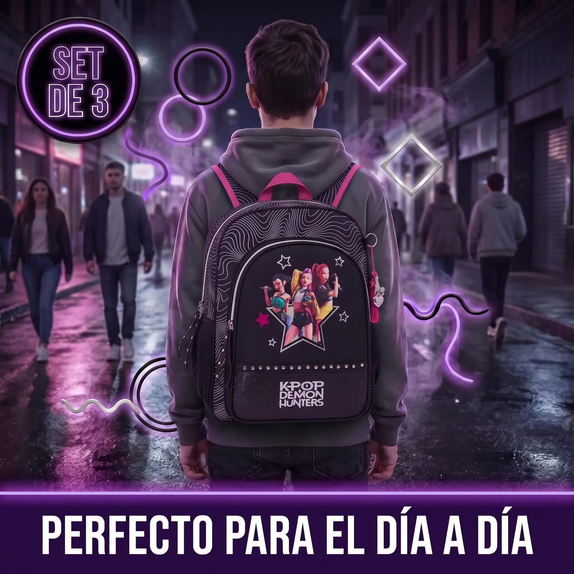 Set K-Pop Demon Hunters Energy: Zaino, Astuccio e Portafoglio 5/6