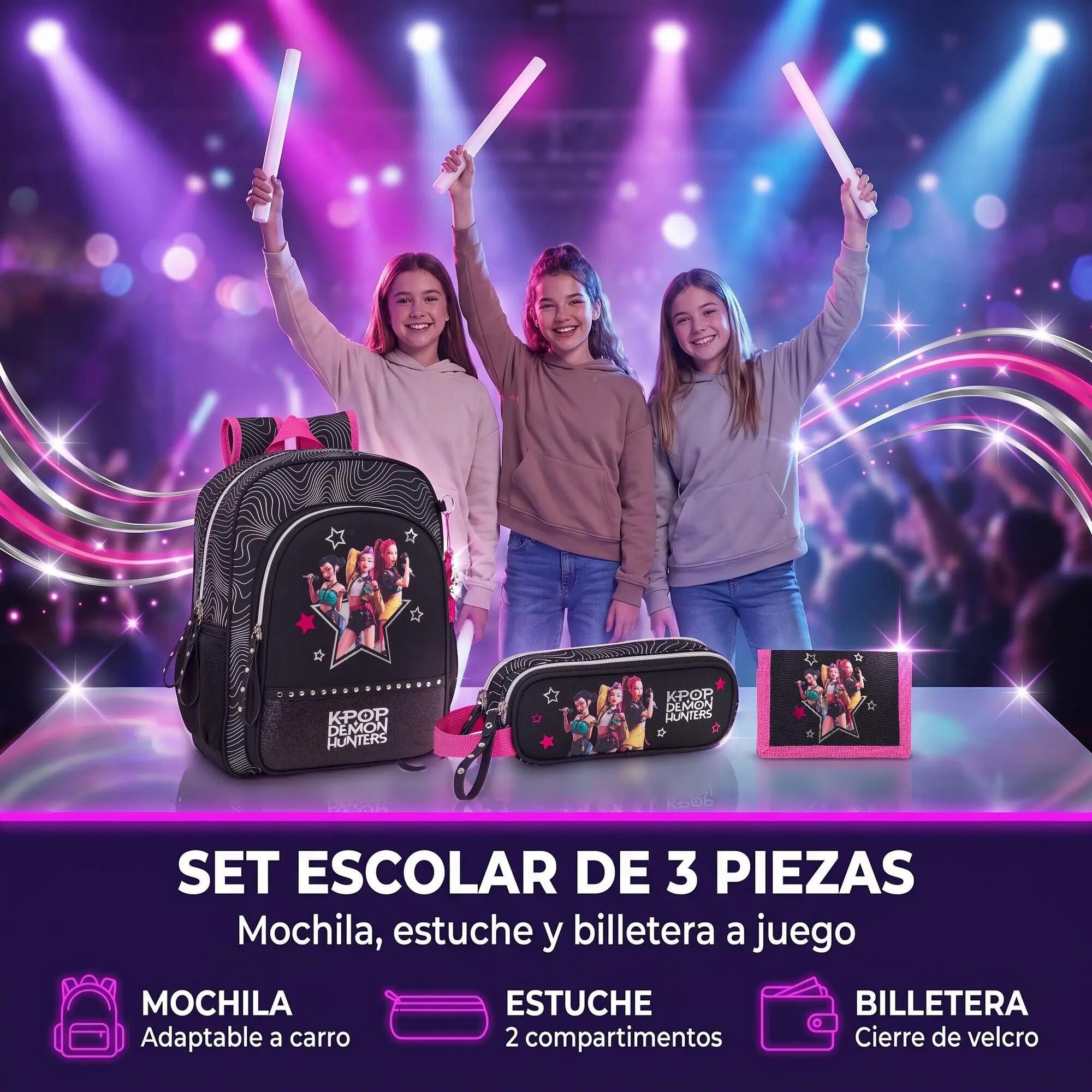 Set K-Pop Demon Hunters Energy: Zaino, Astuccio e Portafoglio 2/6