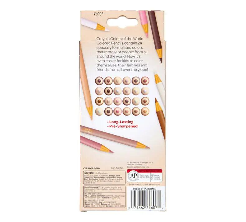 Lápis de cor Crayola Colours of the World, 24 tonalidades de pele 5/5