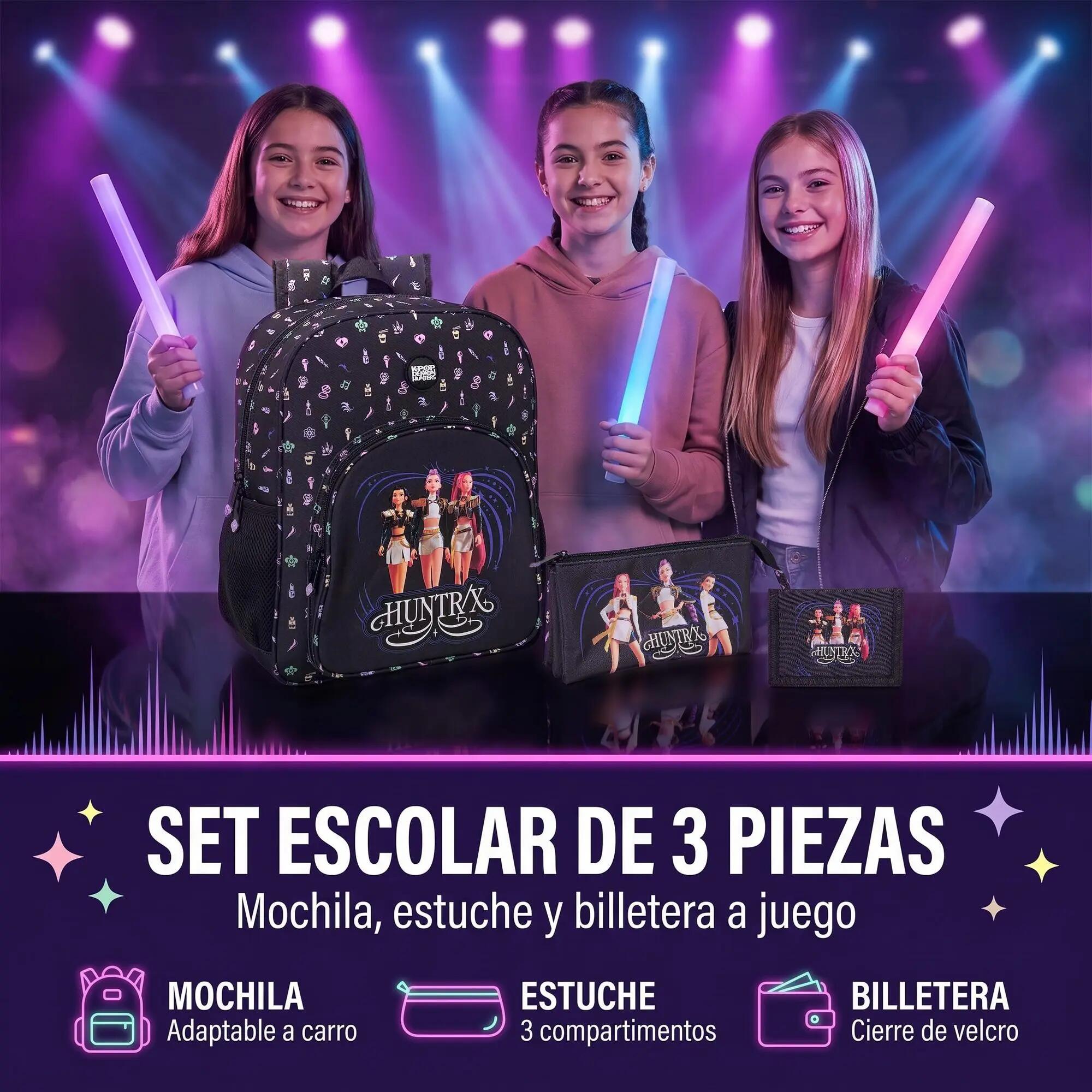Set K-Pop Demon Hunters Sound: Zaino, Astuccio e Portafoglio 2/6