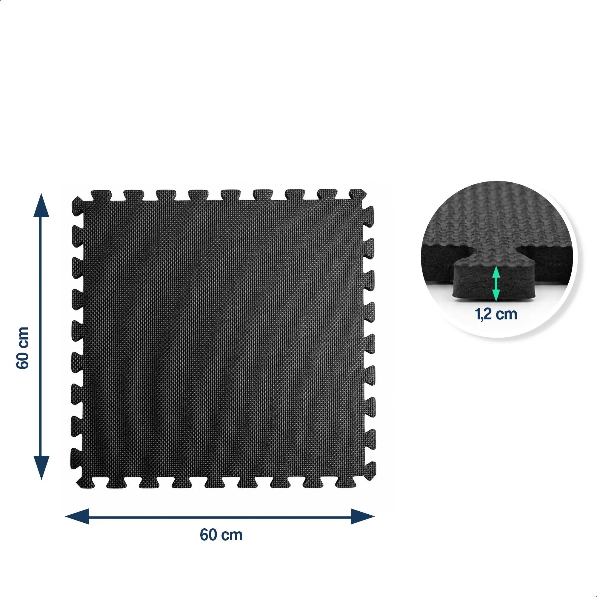 Fitness puzzelmatten 60 x 60 x 1,2 cm - 6 tegels - 2,16 m² 6/6