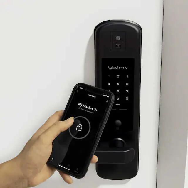 Fechadura inteligente para porta de madeira - igloohome wooden door mortise 2+ 5/6