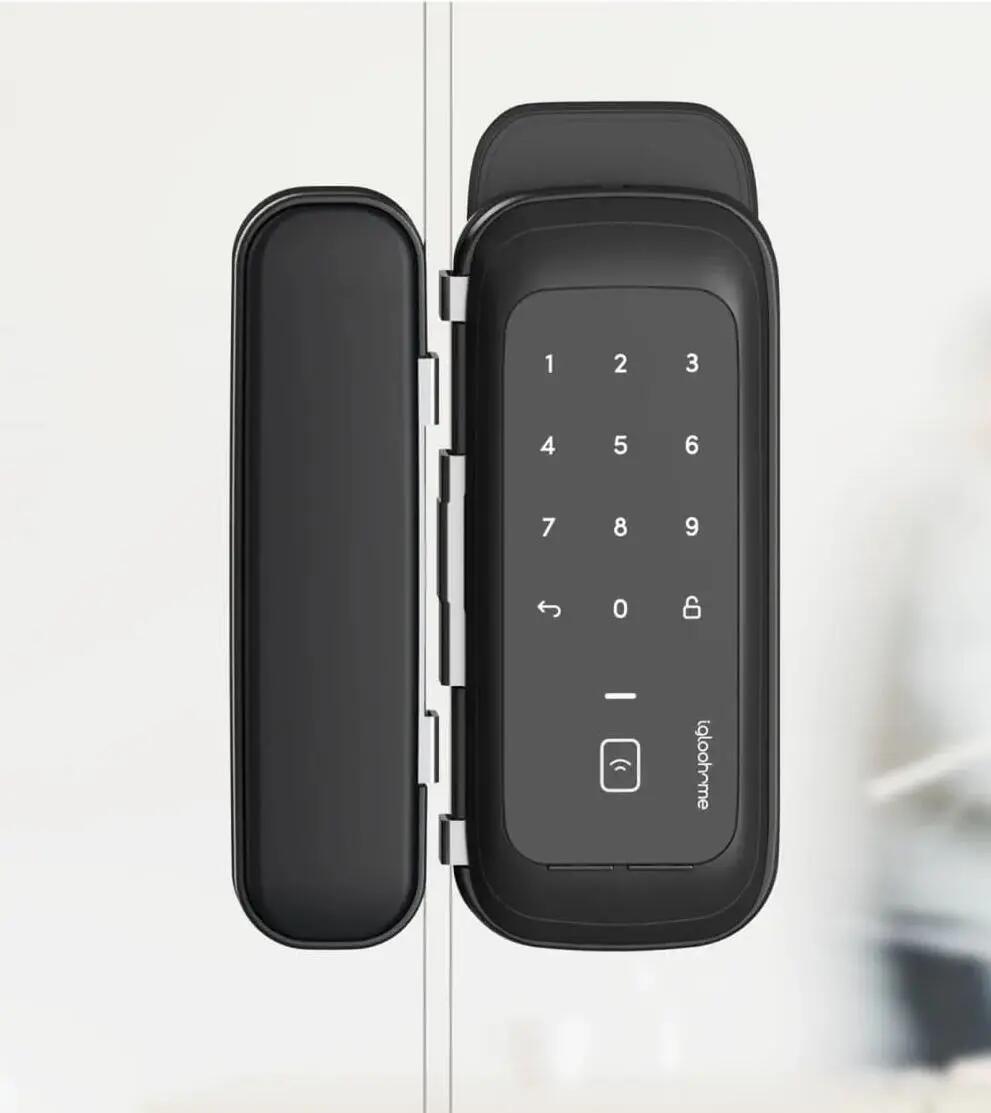 Fechadura para porta de vidro - igloohome glass door rim lock 2/8