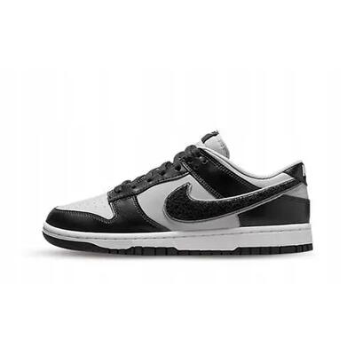 Nike dunk low chenille swoosh grijs zwart