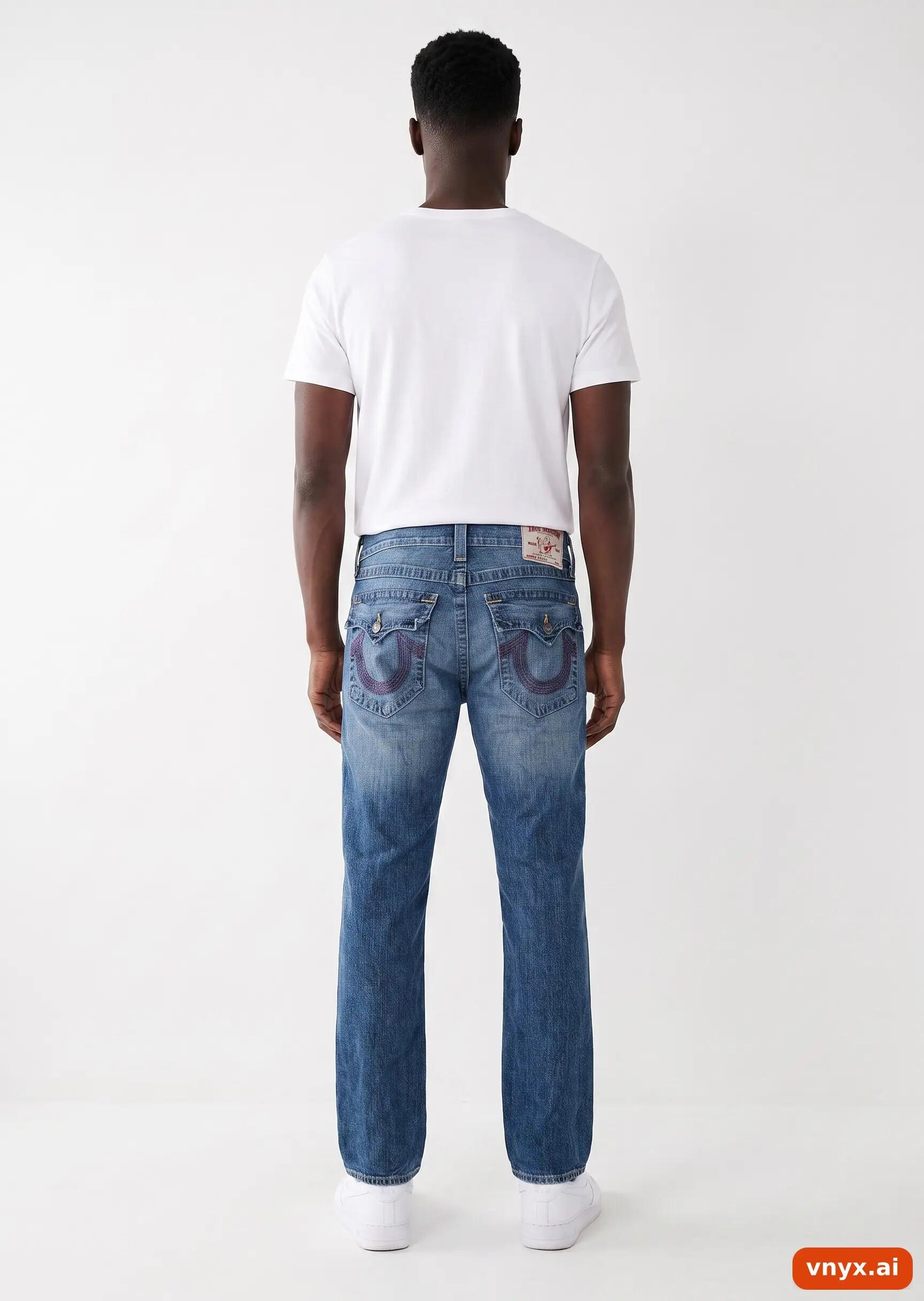 Second Life - Vintage True Religion Blue Jeans Men 34 31 2/5
