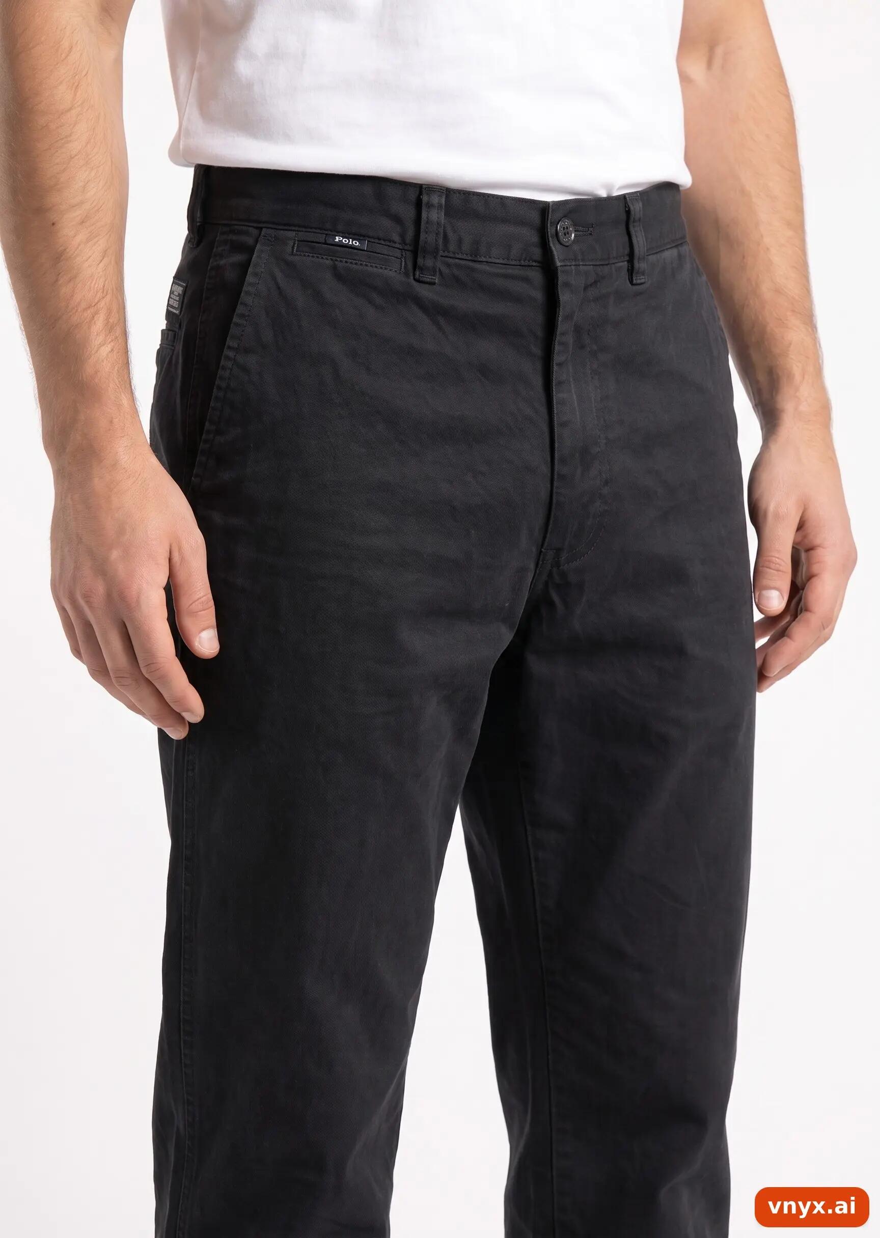 Second Life - Vintage POLO RALPH LAUREN Black Chinos Men W37 5/5