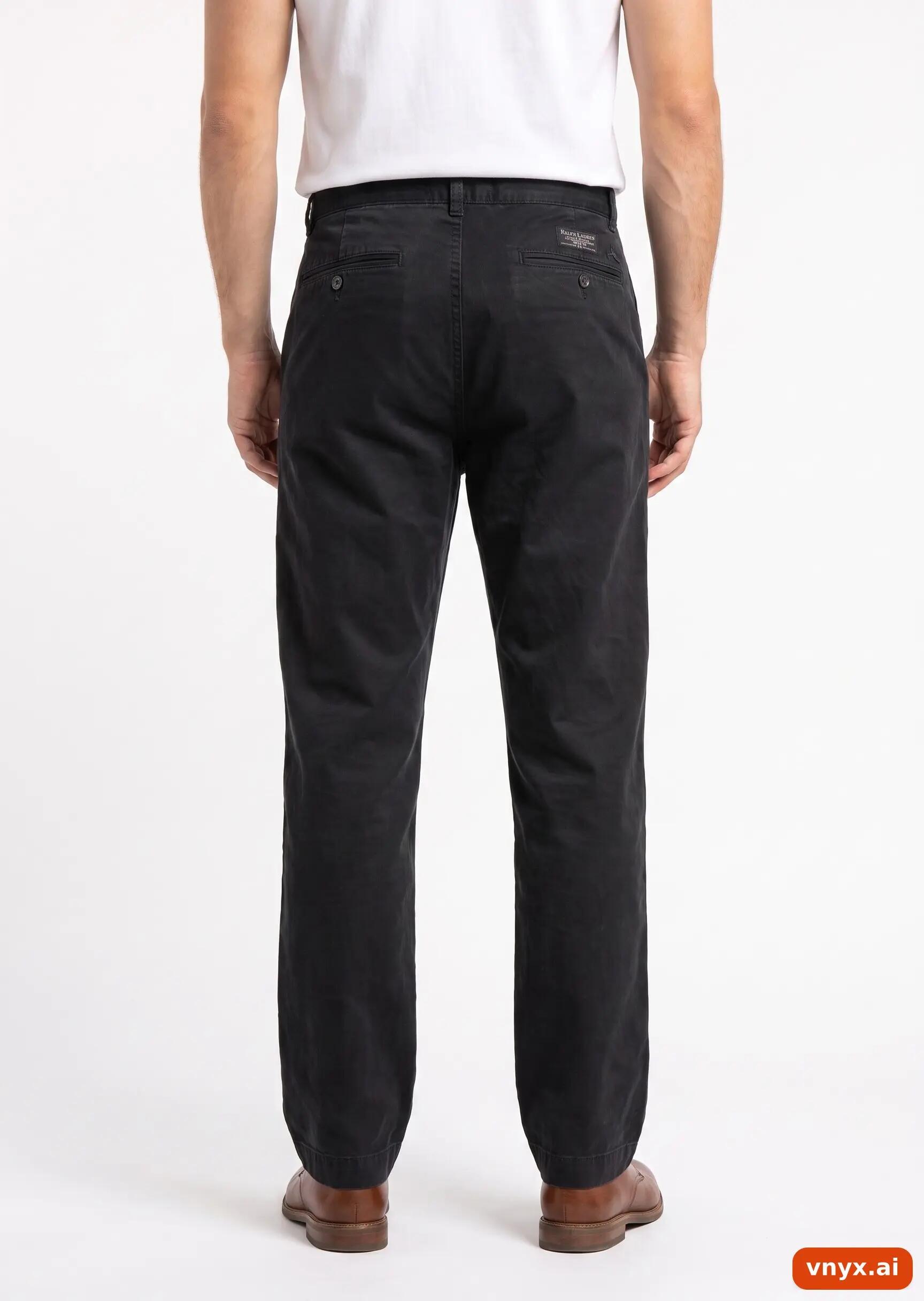 Second Life - Vintage POLO RALPH LAUREN Black Chinos Men W37 2/5