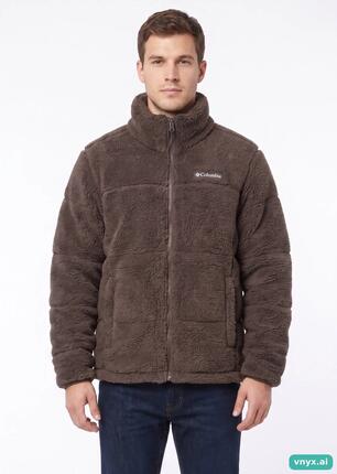 Second Life - Vintage Columbia Sportswear Dark Brown Fleece Jacket Men S
