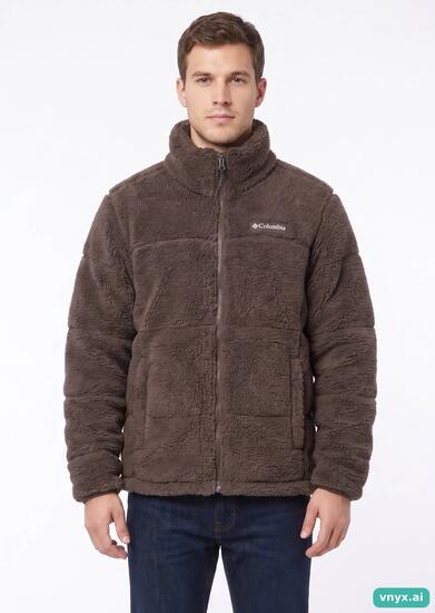 Second Life - Vintage Columbia Sportswear Dark Brown Fleece Jacket Men S