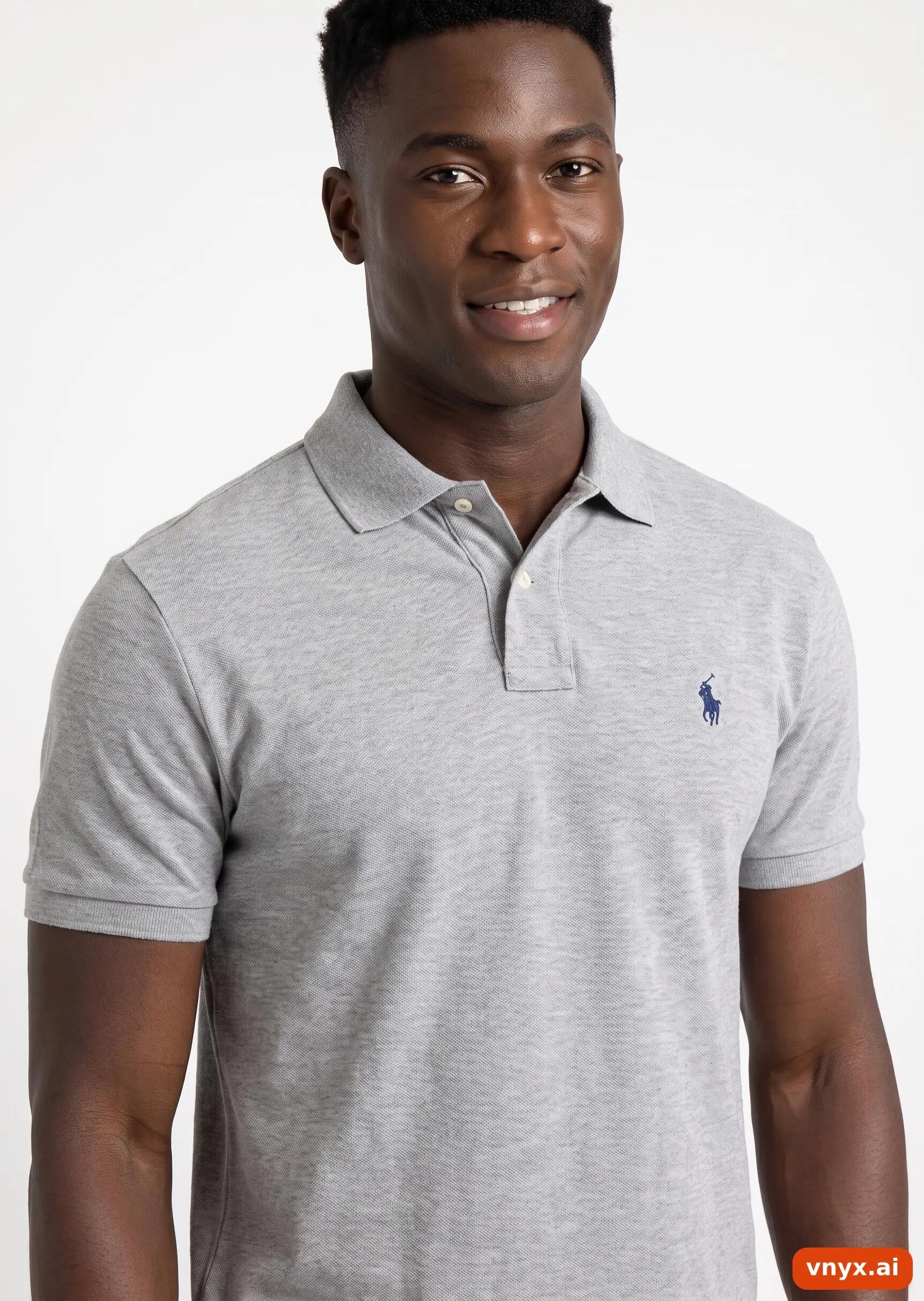 Second Life - Vintage Ralph Lauren Grey Polo Shirt Men M 5/5