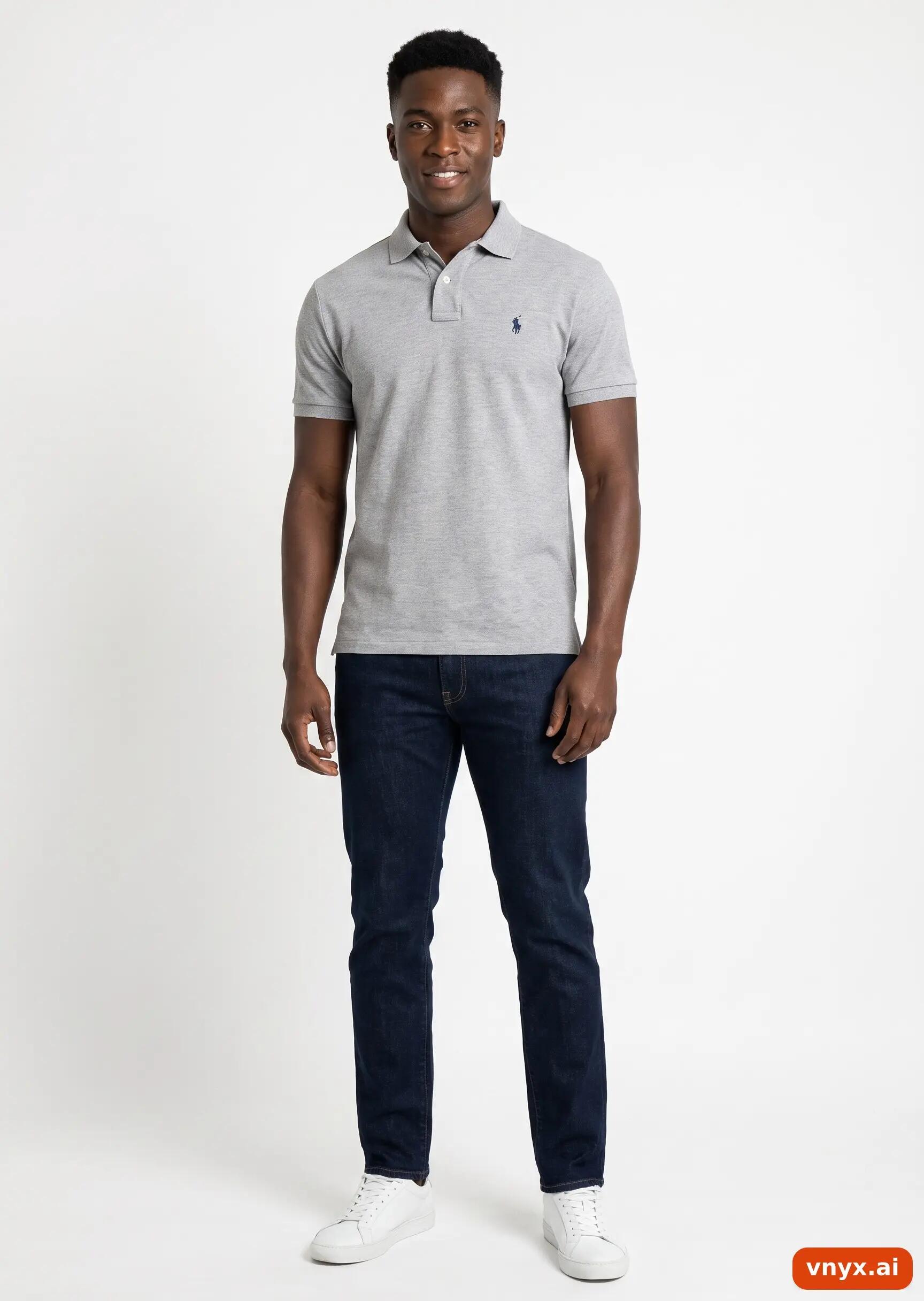 Second Life - Vintage Ralph Lauren Grey Polo Shirt Men M 3/5