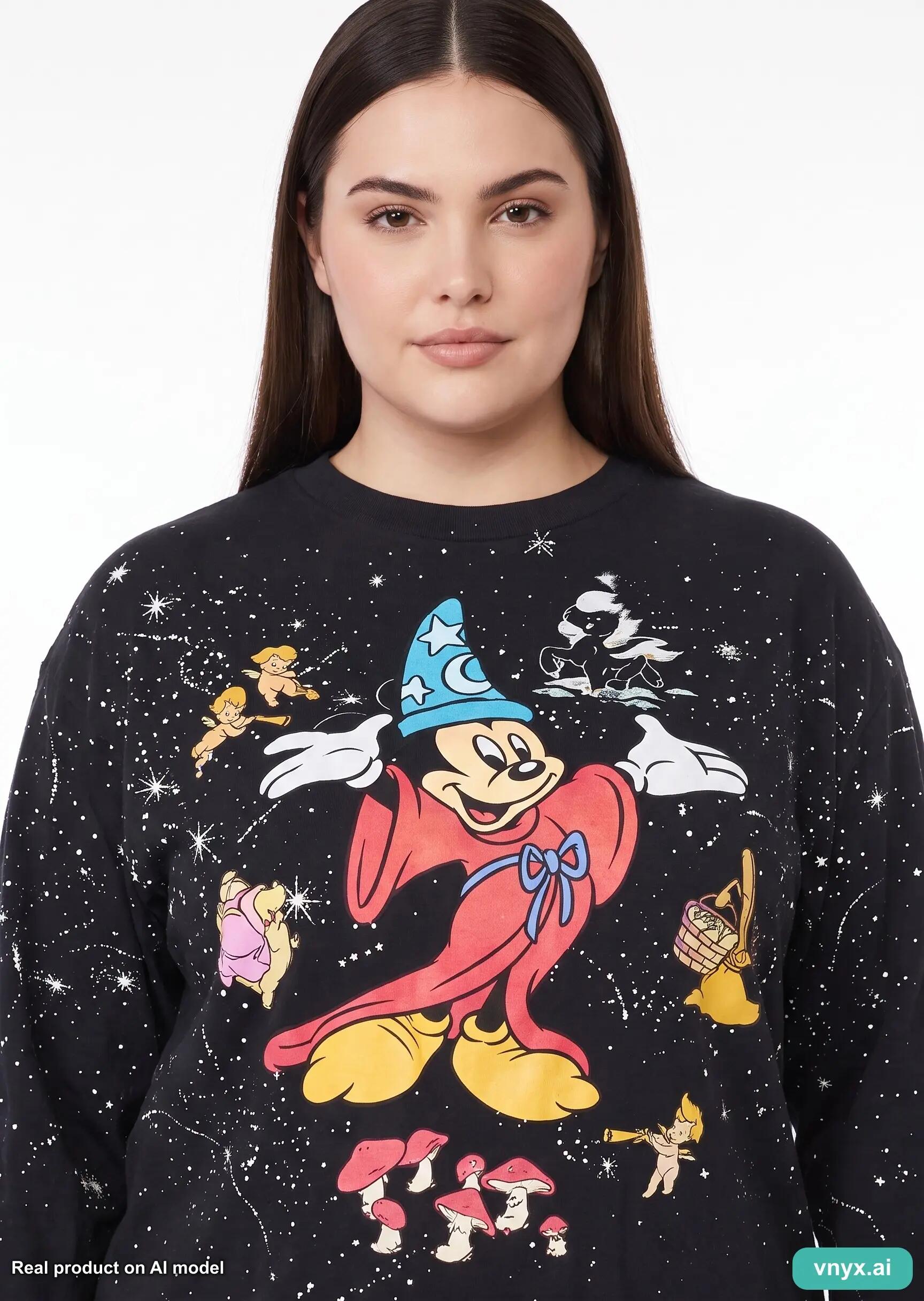 Second Life - Vintage DISNEY Black Sweatshirt Women XL 5/5