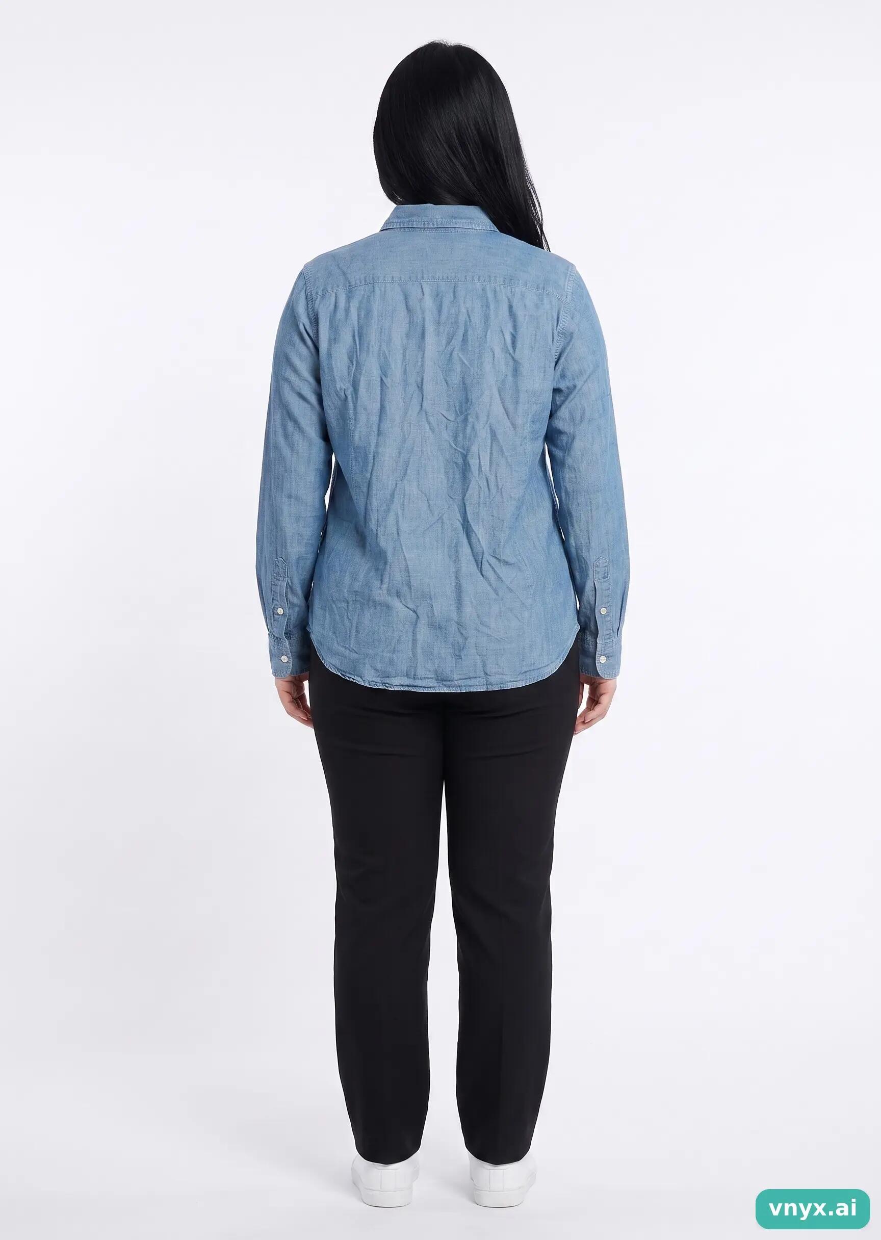 Second Life - Vintage POLO RALPH LAUREN Chambray Shirt Women L 4/5