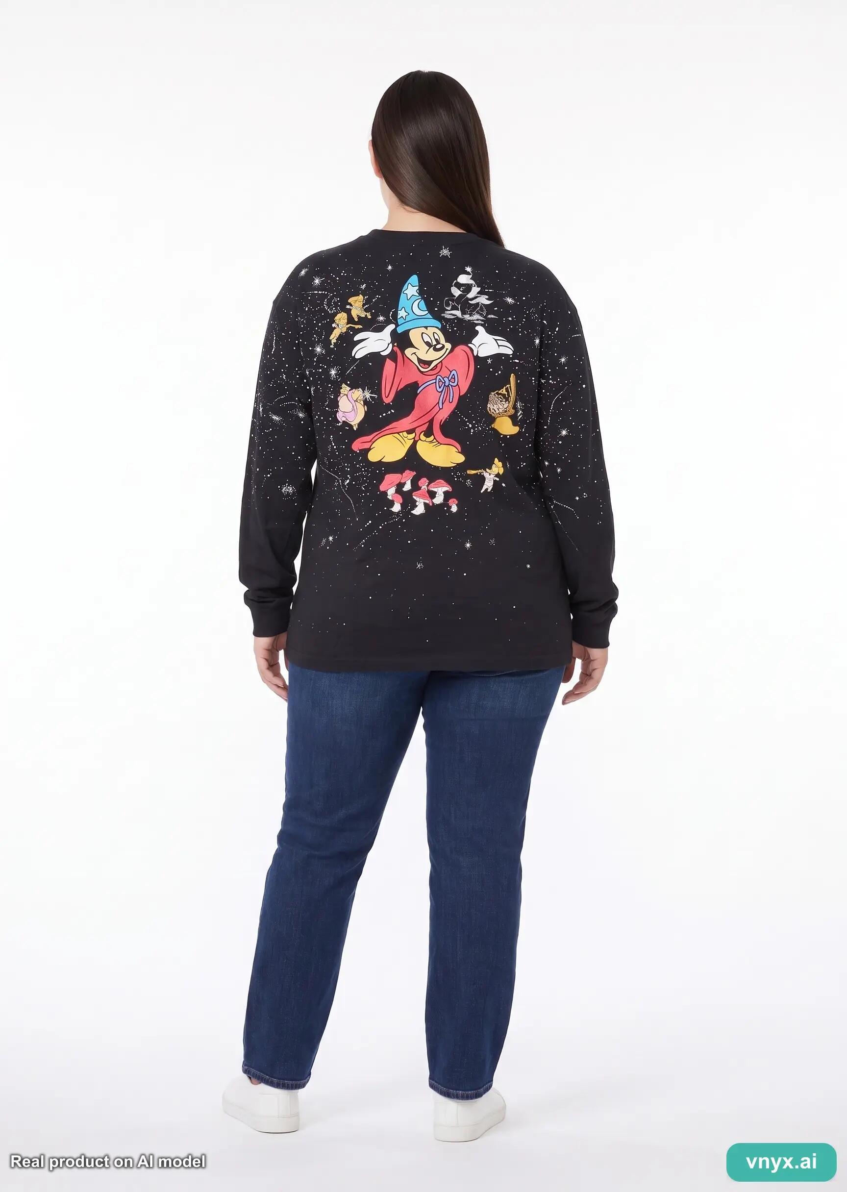 Second Life - Vintage DISNEY Black Sweatshirt Women XL 4/5