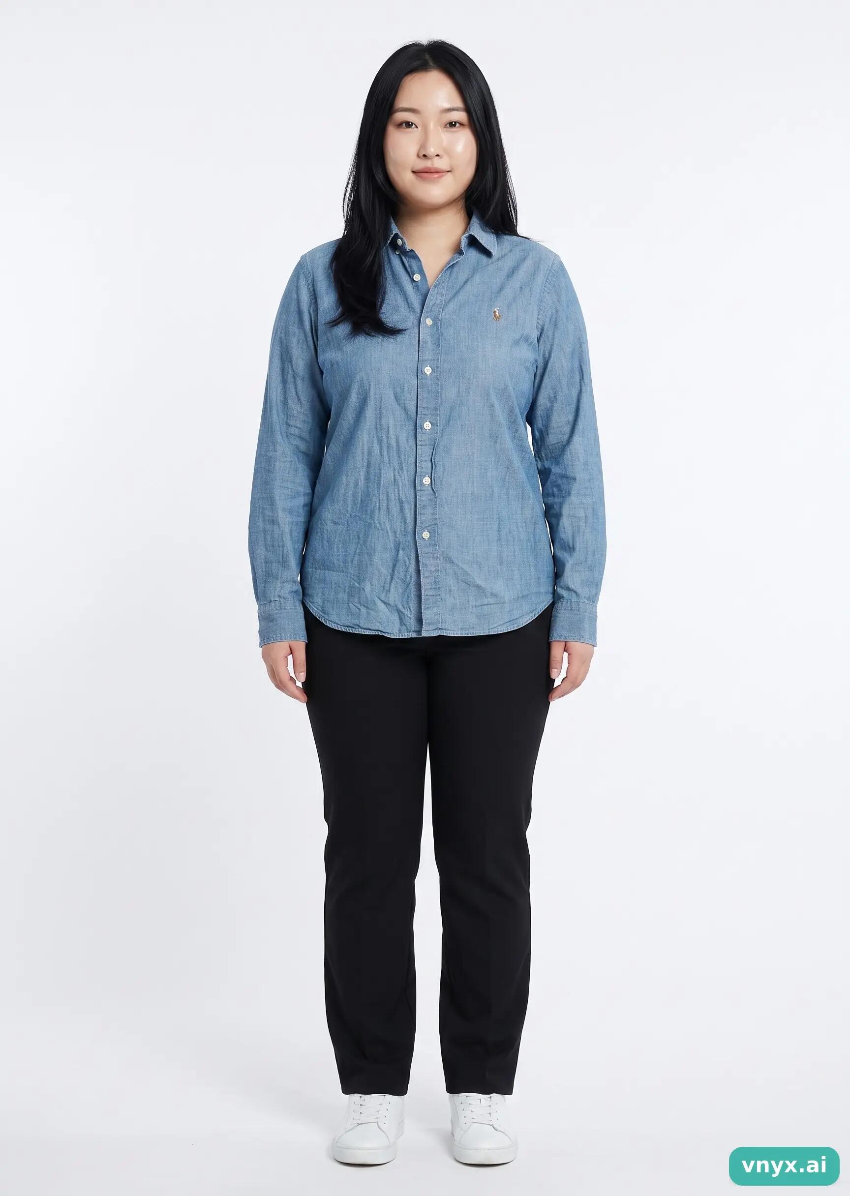 Second Life - Vintage POLO RALPH LAUREN Chambray Shirt Women L 3/5