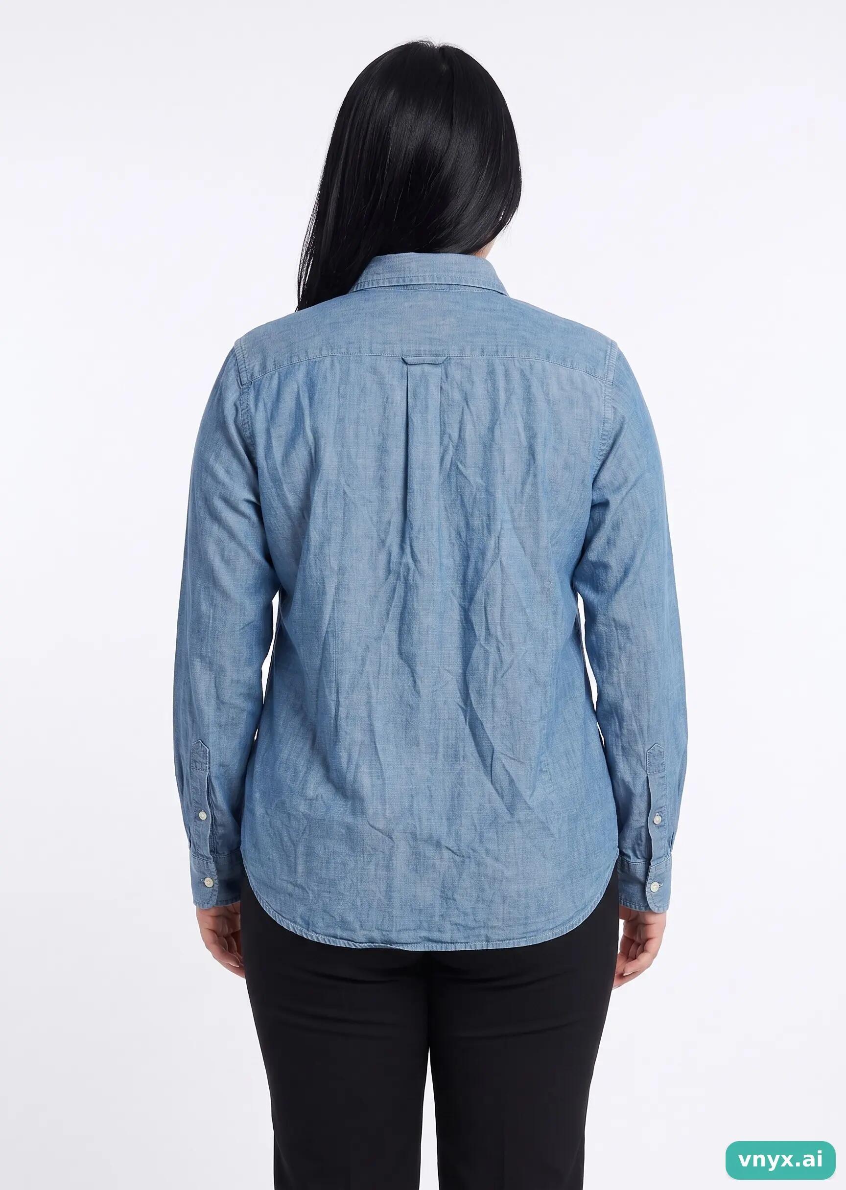 Second Life - Vintage POLO RALPH LAUREN Chambray Shirt Women L 2/5