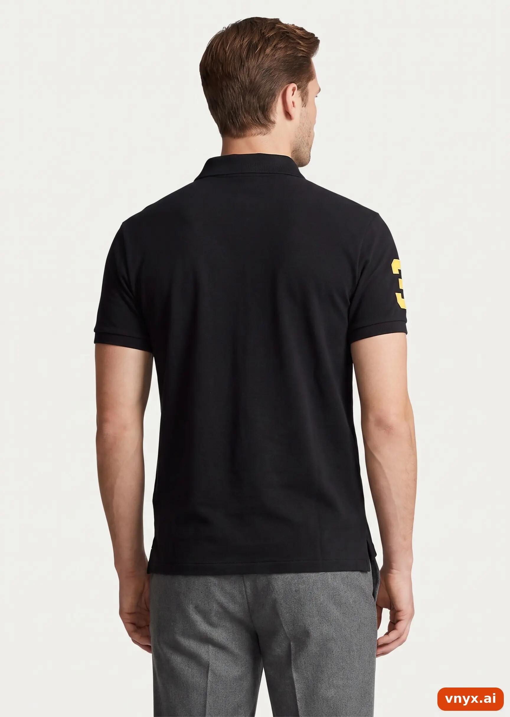 Second Life - Vintage POLO RALPH LAUREN Black Polo Shirt Men 2/5