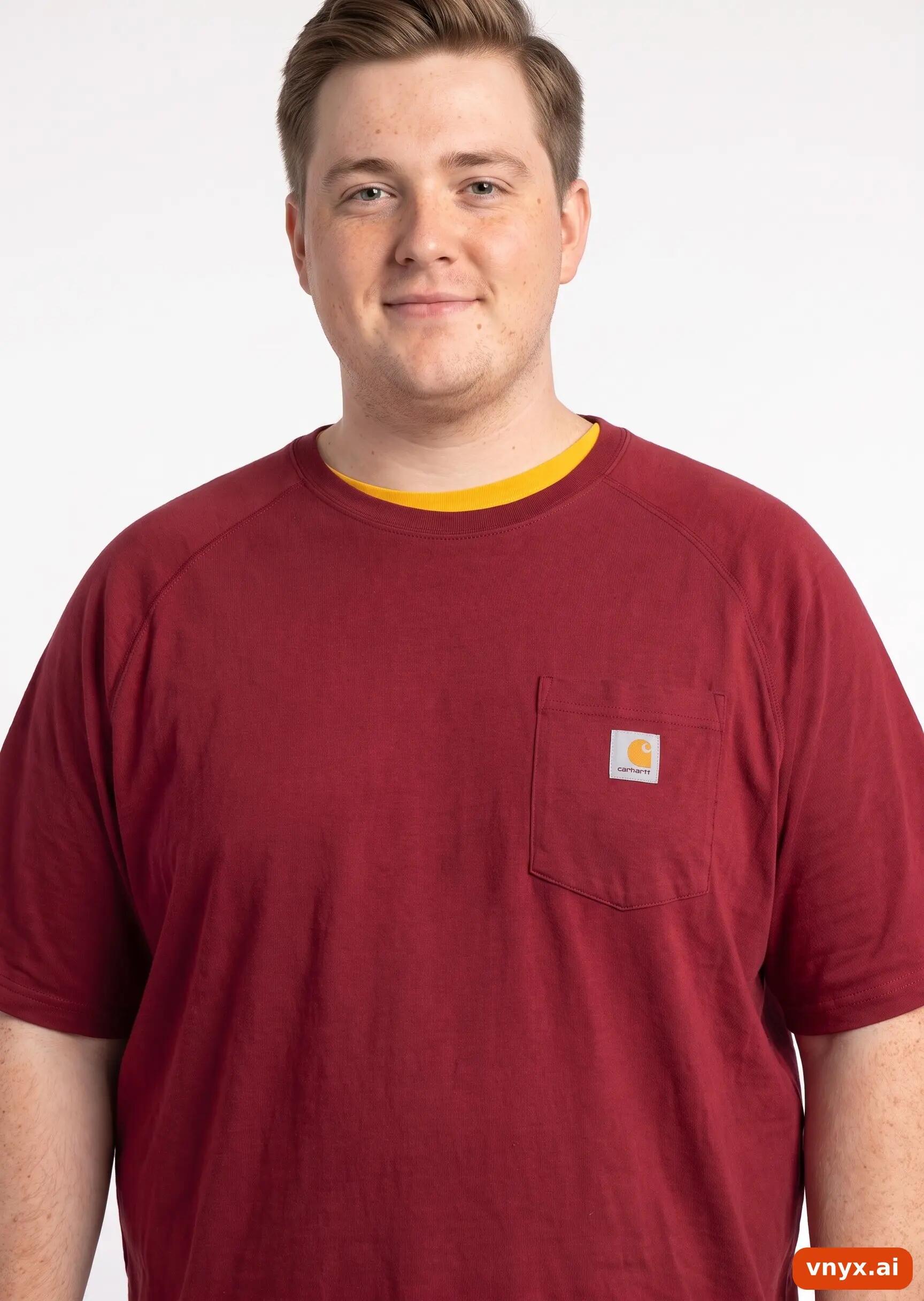Second Life - Vintage Carhartt Burgundy T-Shirt Men XXL 5/5