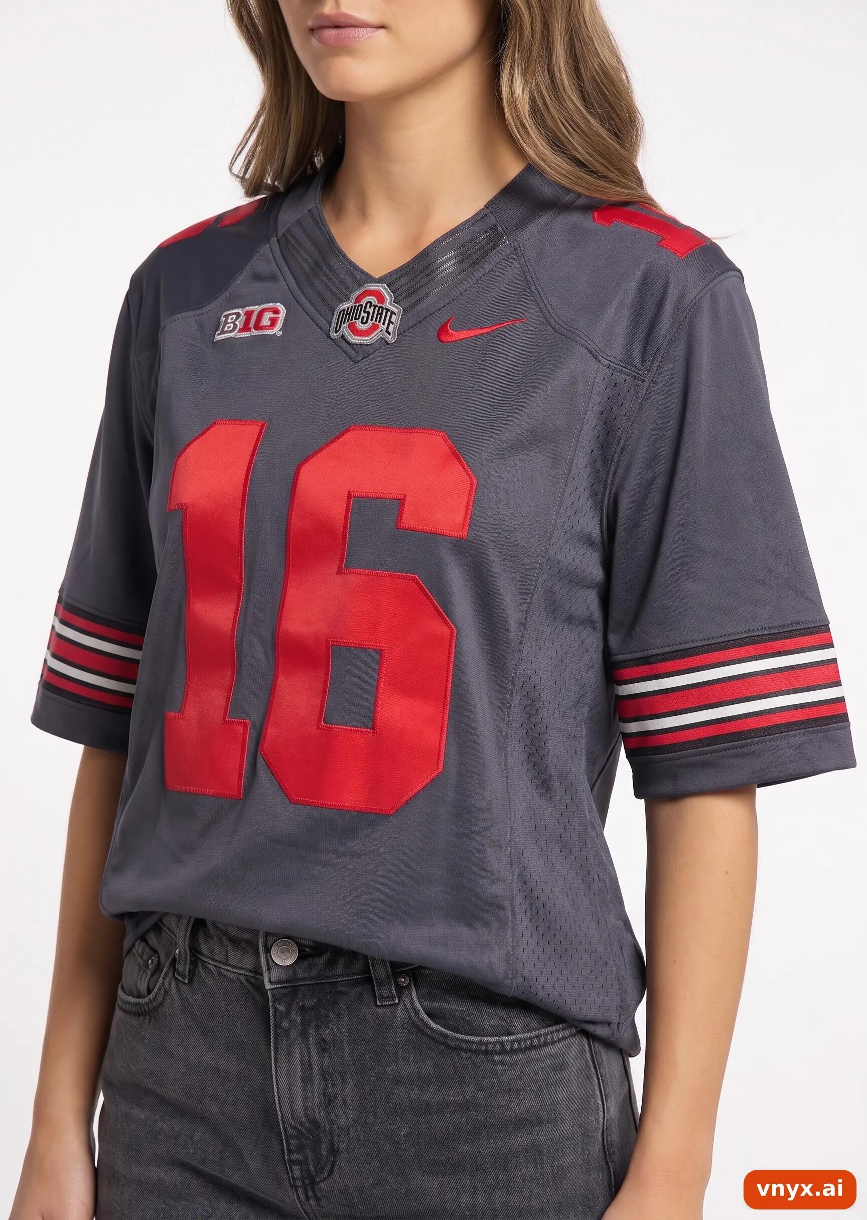 Second Life - Vintage Nike Charcoal Ohio State Football Jersey S 5/5