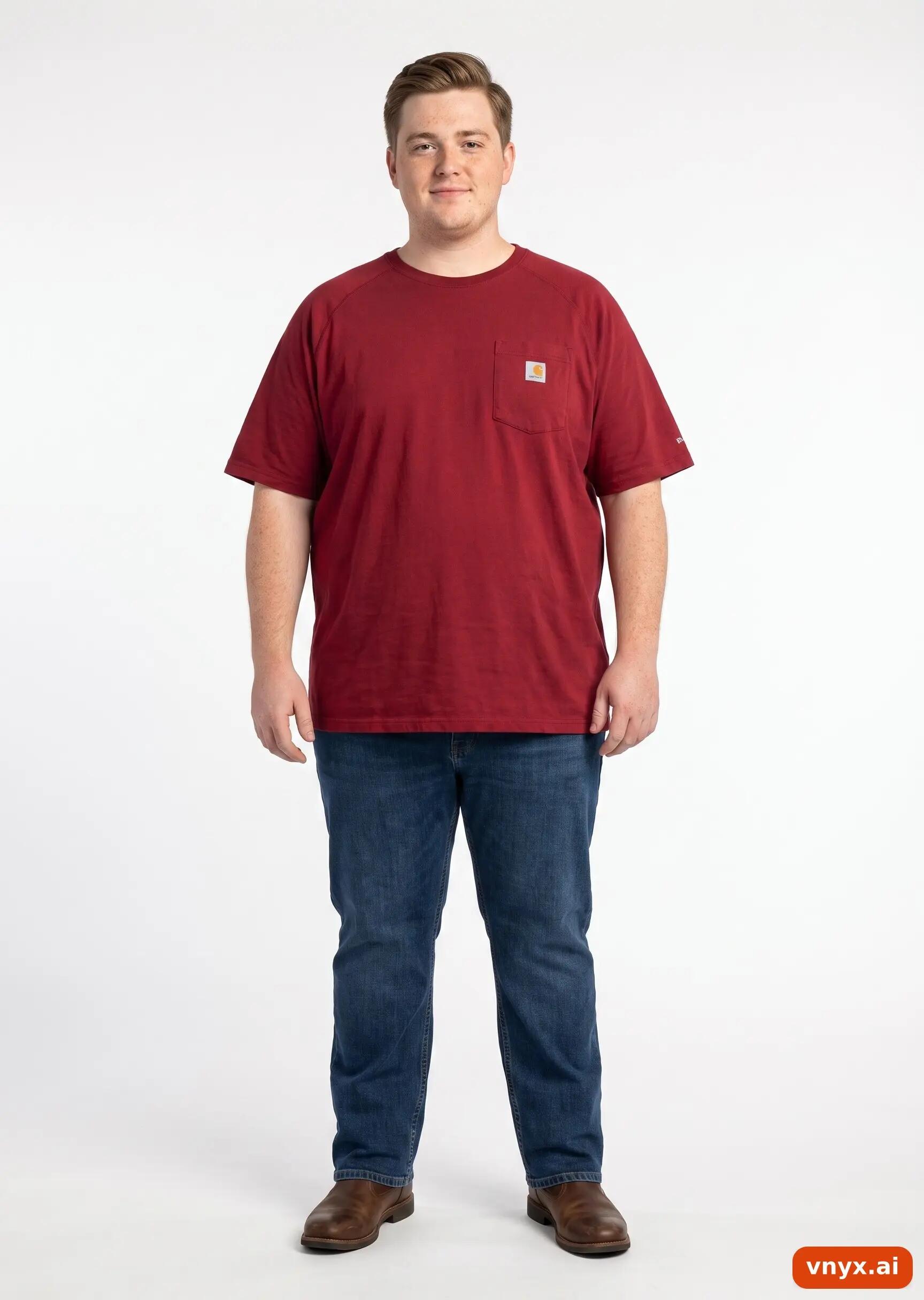 Second Life - Vintage Carhartt Burgundy T-Shirt Men XXL 3/5