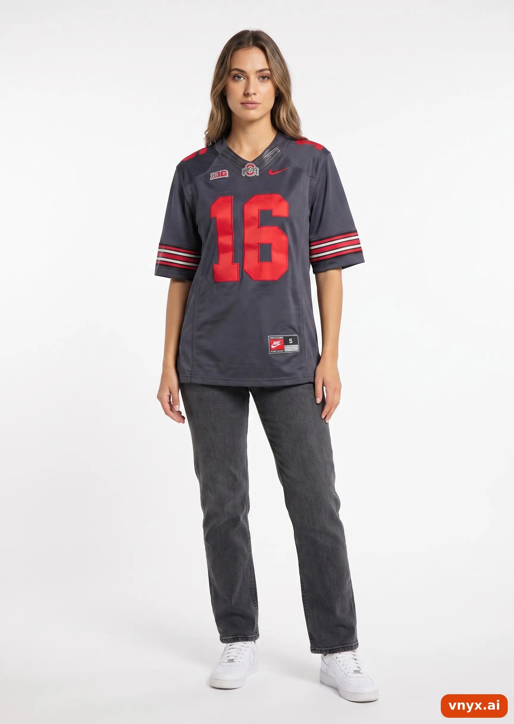 Second Life - Vintage Nike Charcoal Ohio State Football Jersey S 3/5