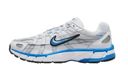 Femme - Baskets - Nike P-6000 - Blanc, Photo Blue